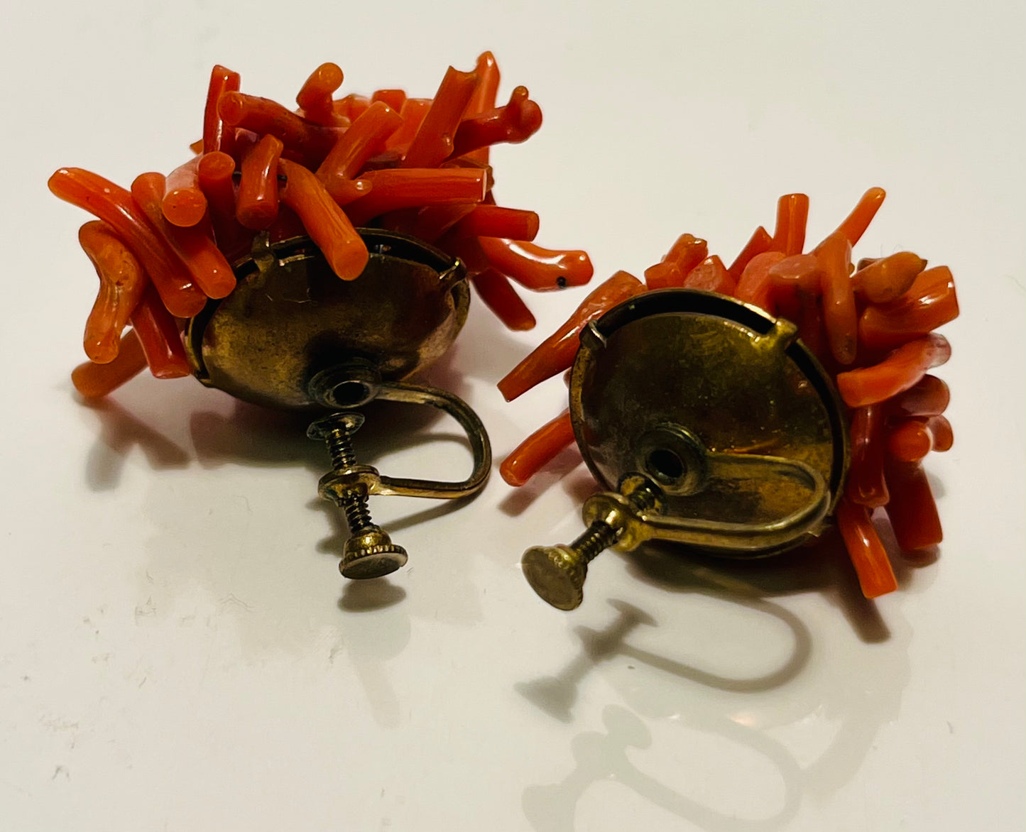 Vintage Pair of Coral Earrings