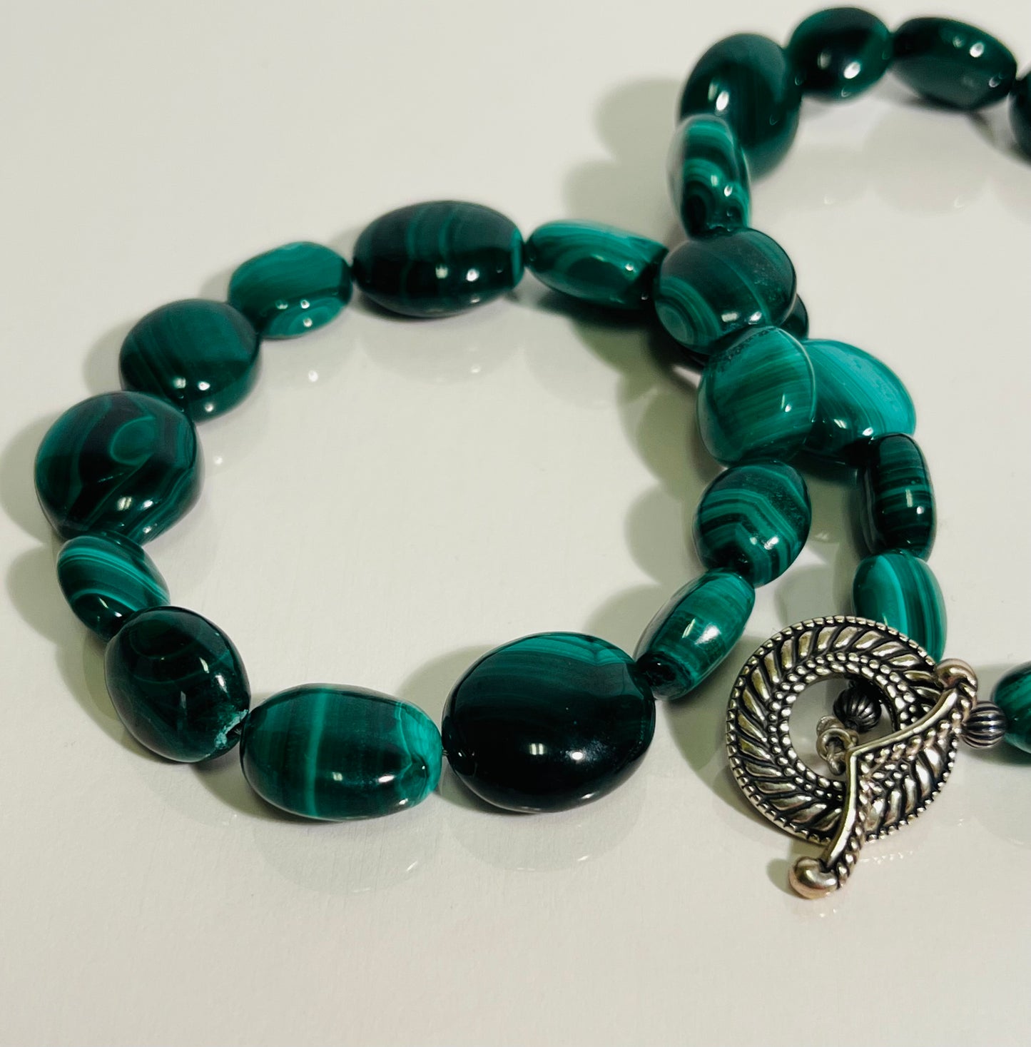 Carolyn Pollack Sterling Silver Malachite Pendant & Necklace