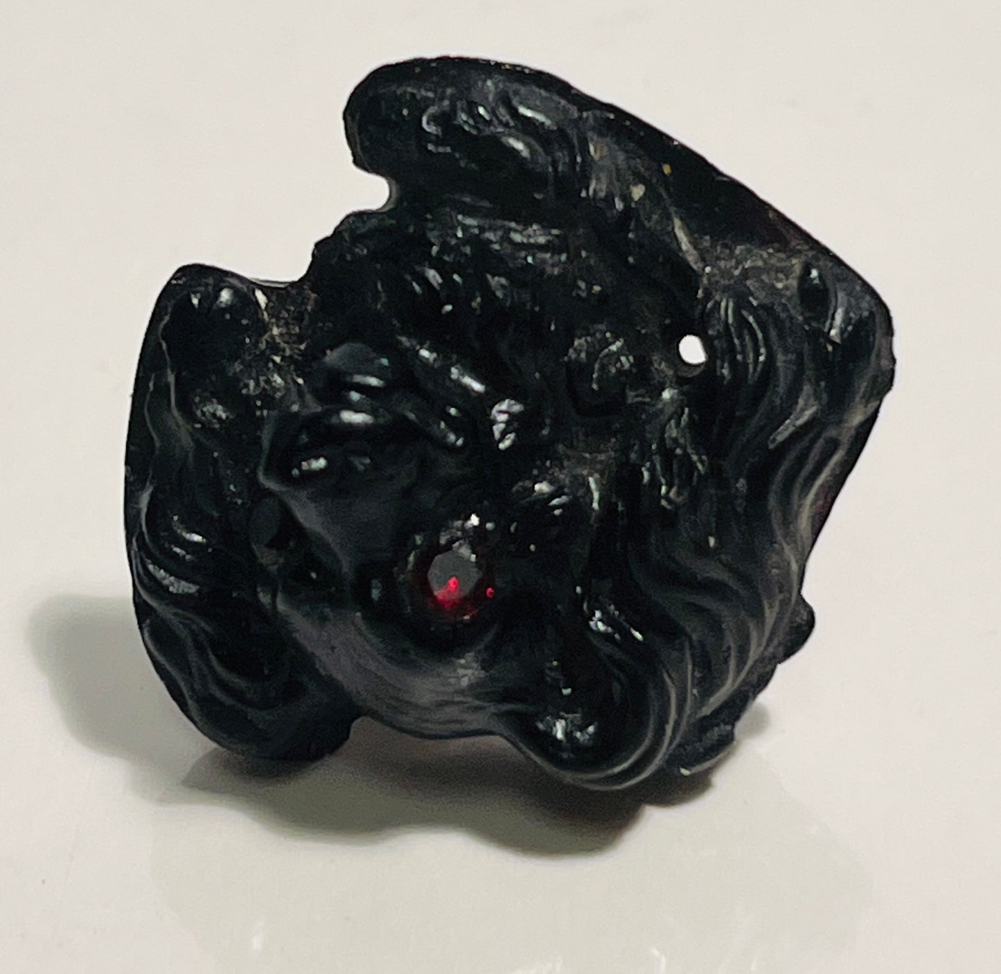 Antique Glass Dog Head