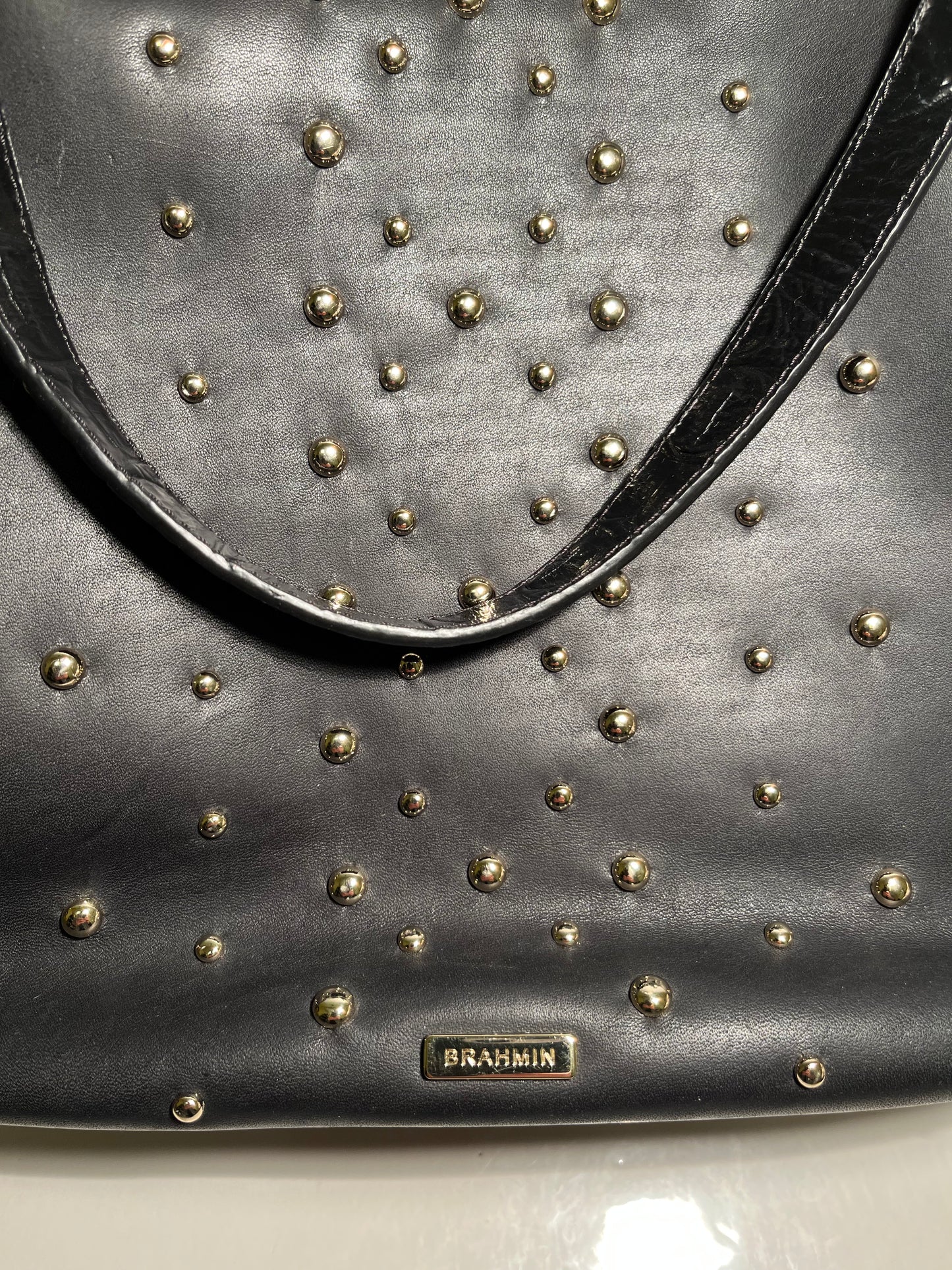 Brahmin Black Leather Handbag New