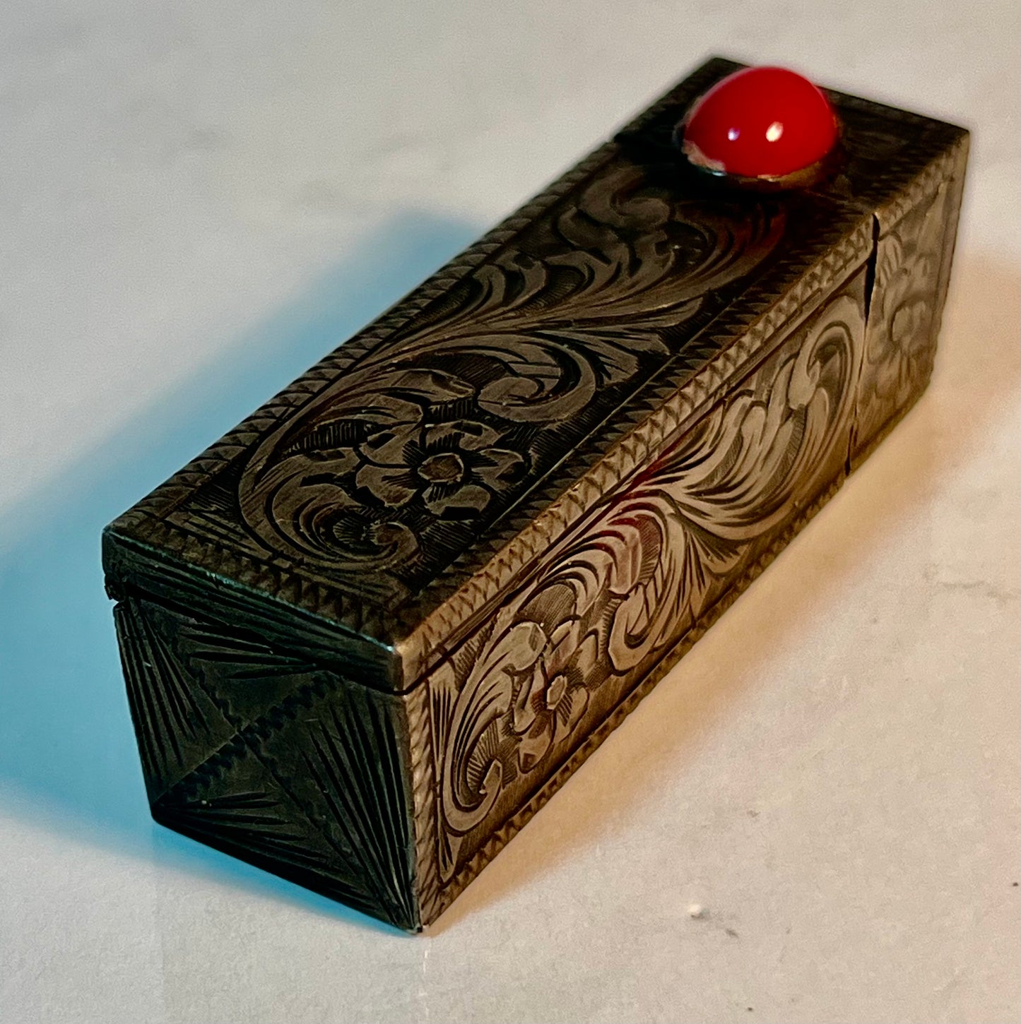 Vintage Sterling Silver Lipstick Holder with Mirror