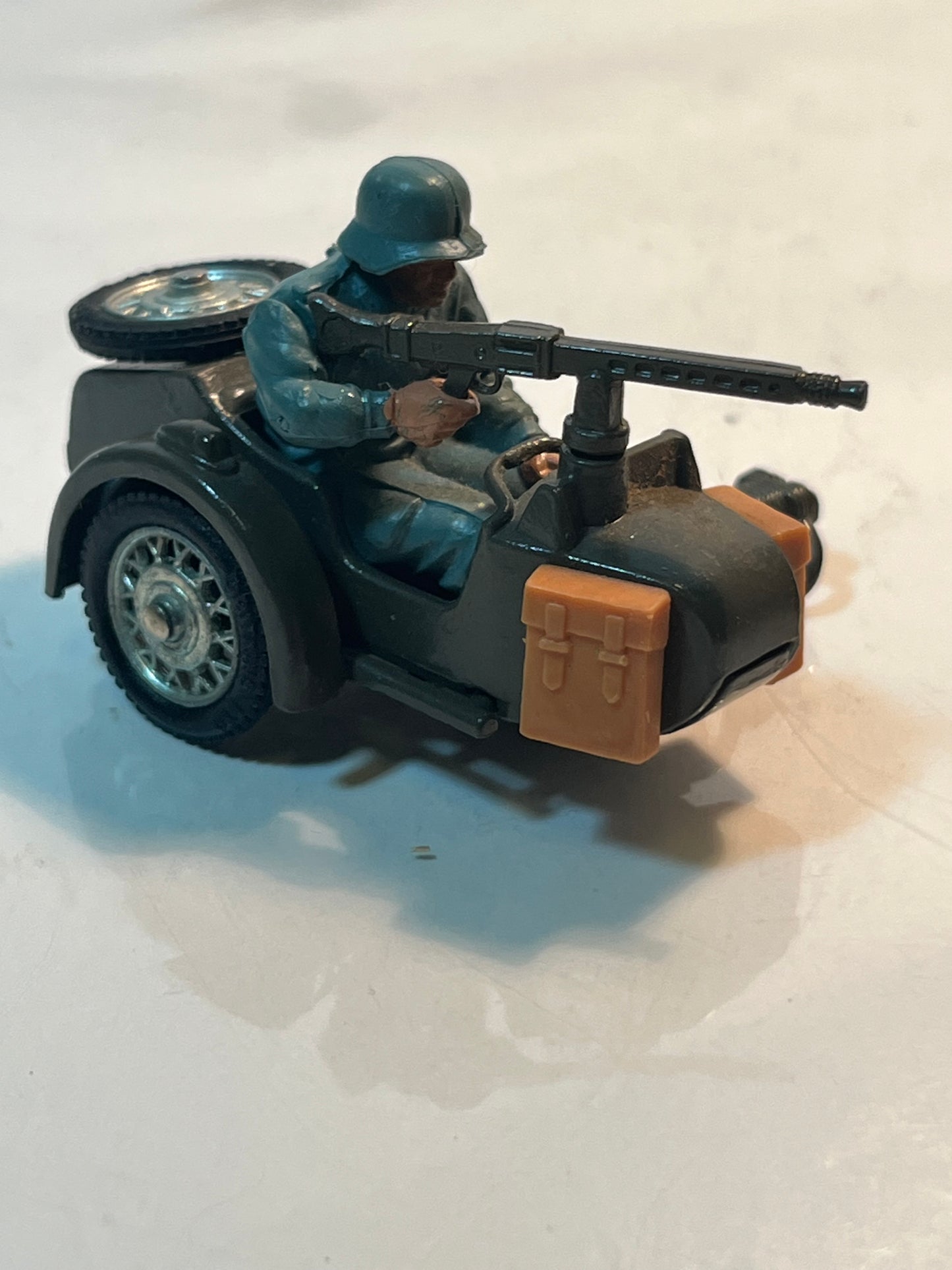 Vintage BMW German Motorcycle & Sidecar Toy Set