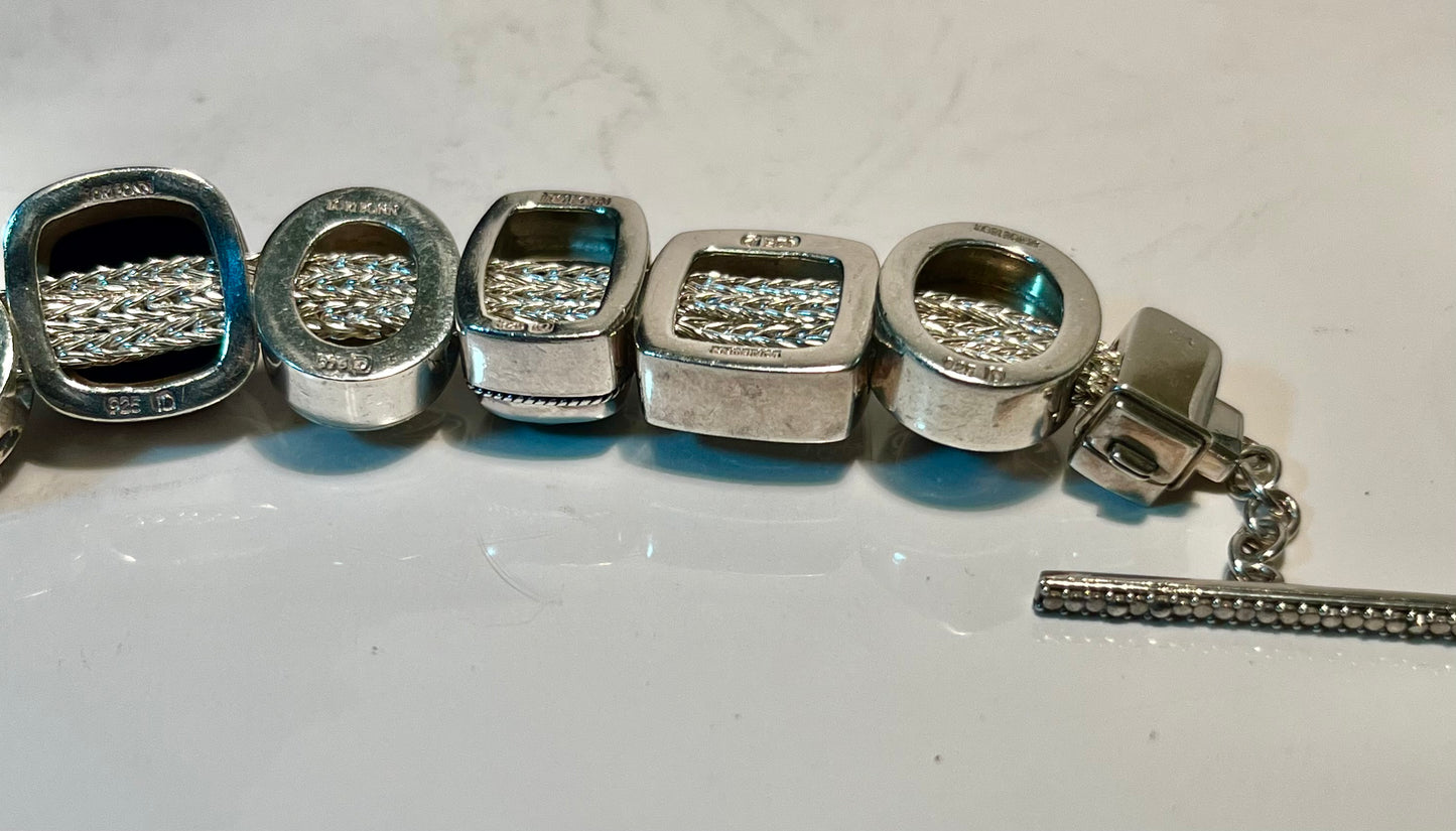 Lori Bonn Sterling Silver Slide Charm Bracelet