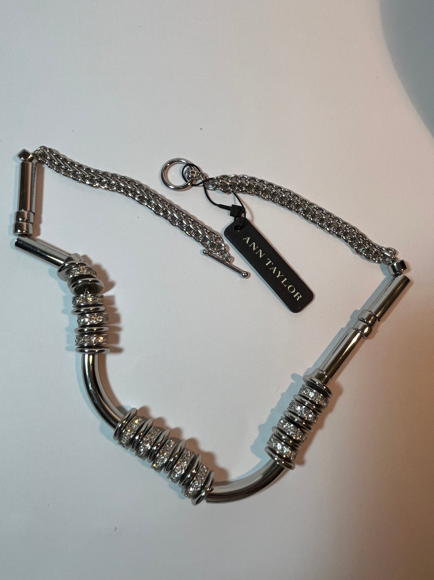 Two Tagged Rhinestone Necklaces