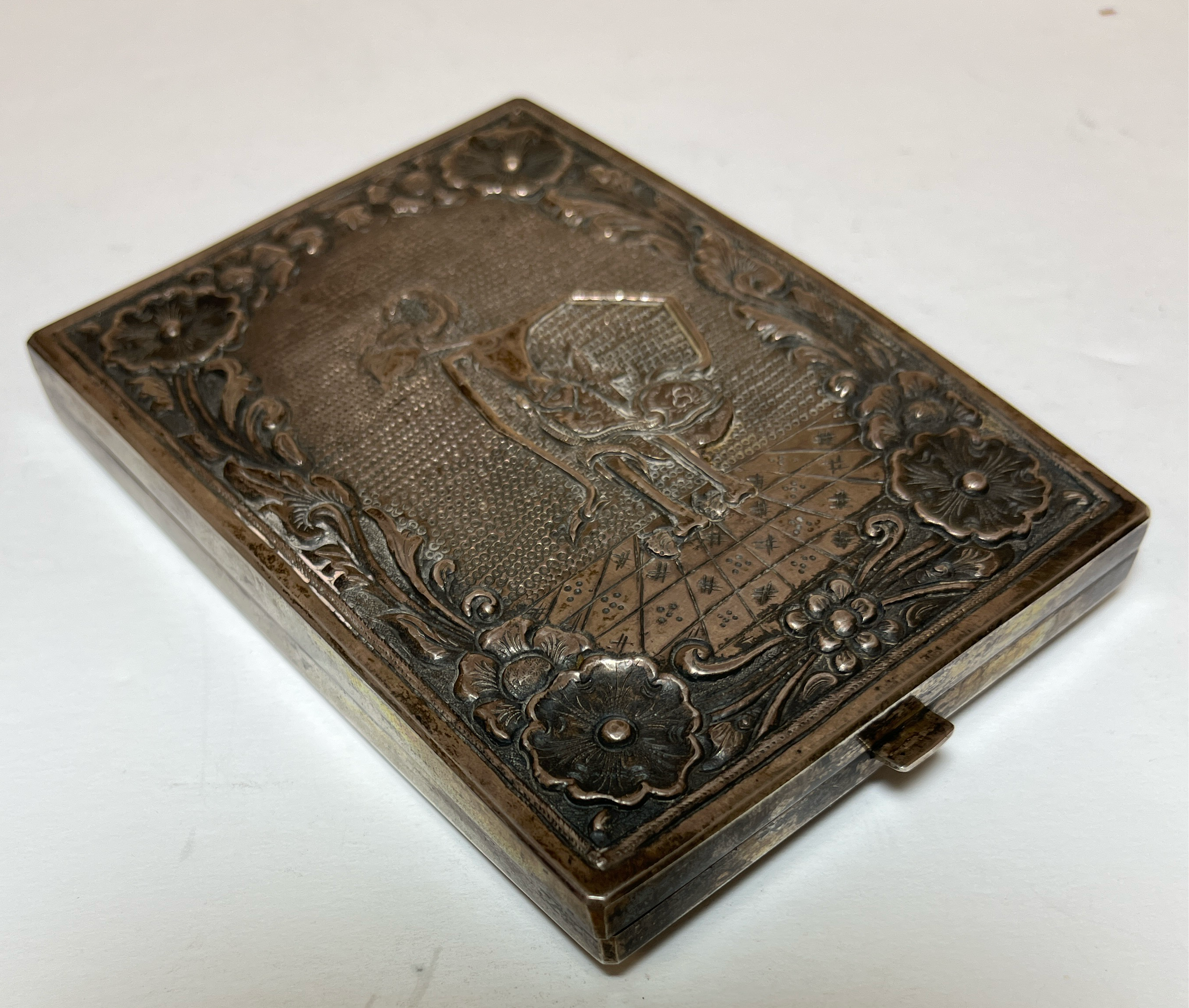 old cigarette cases Vintage Metal Case Box Gold Men Tobacco Holder for 20s 85mm King Size Retro Cigarette Case Victorian Style