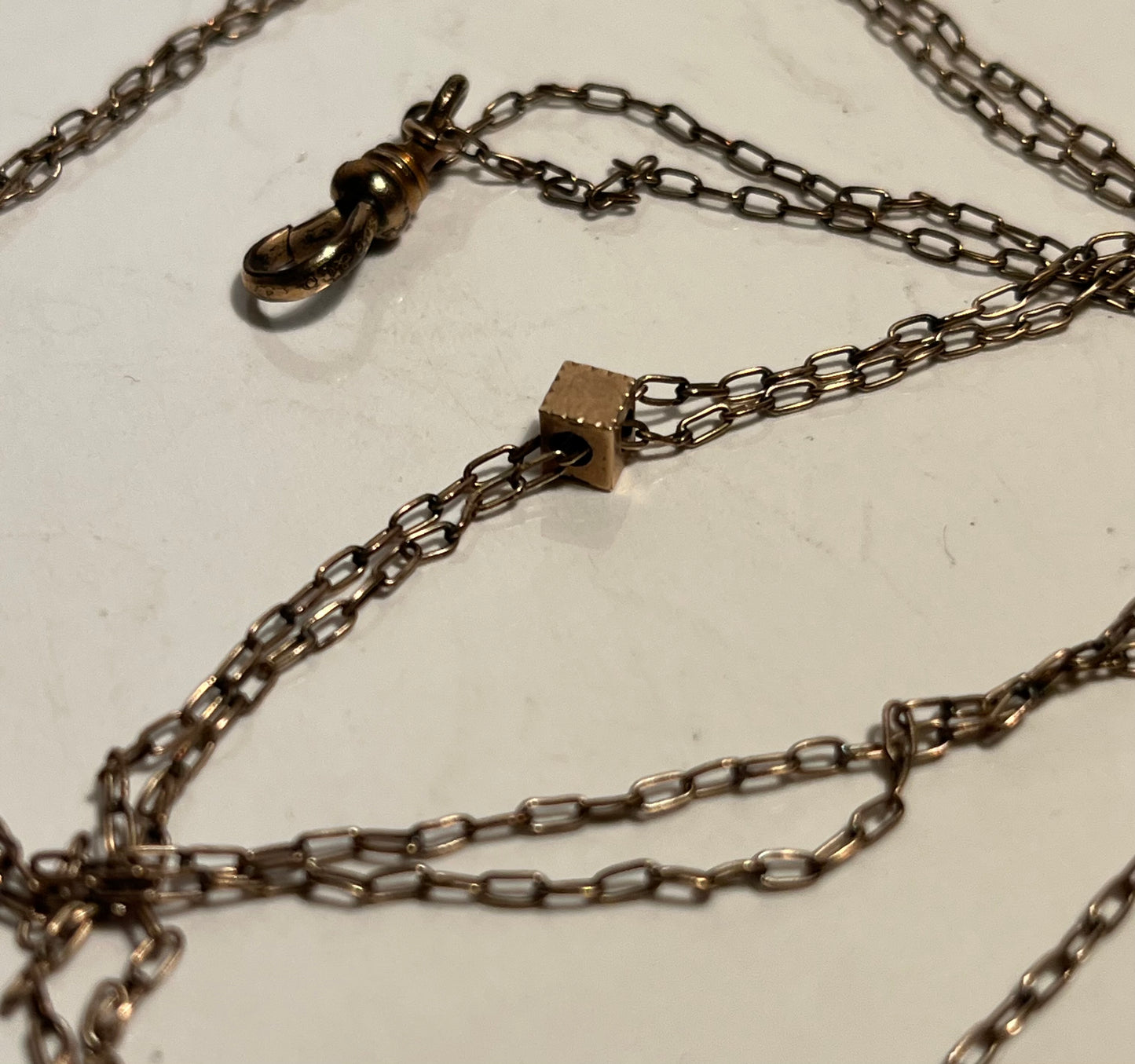 Two Antique Double Stand Pocket Watch Chains