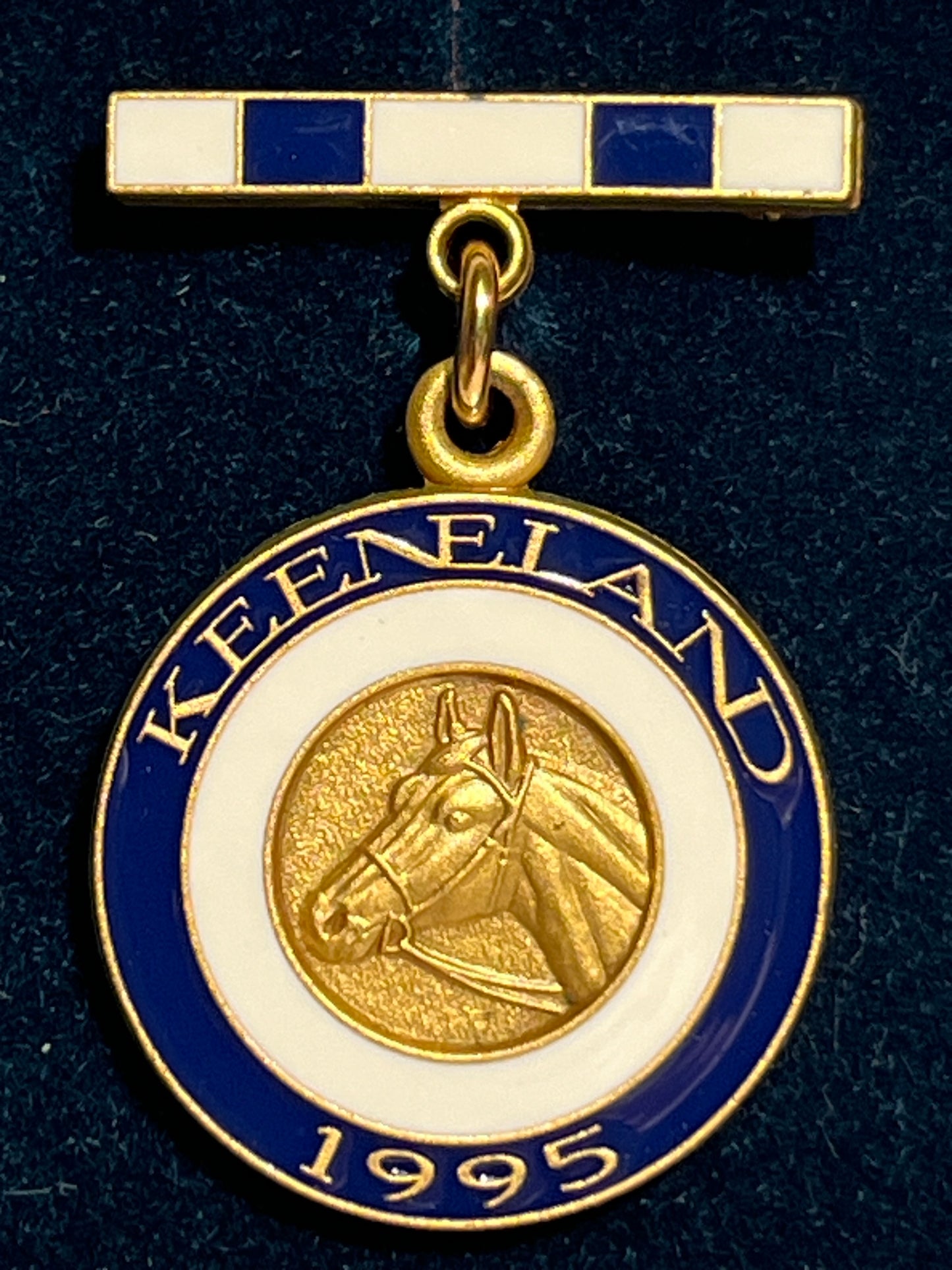 Keeneland Enameled Horse Pin 1995