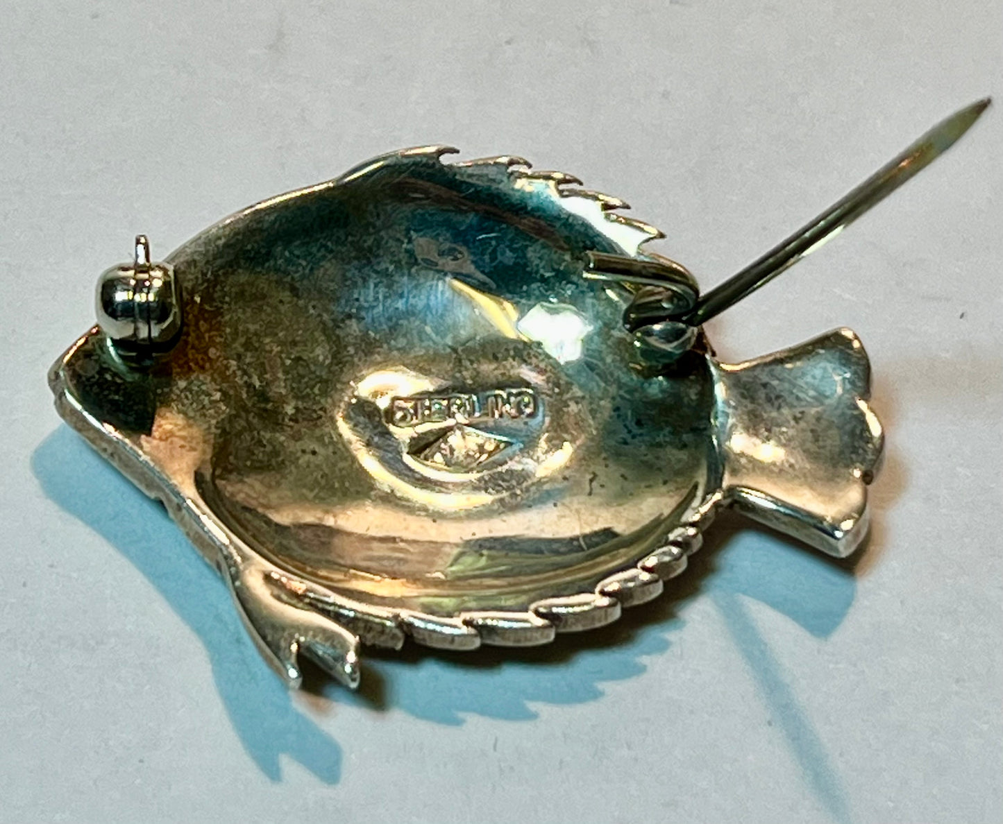 Judith Jack Enamel & Marcasite Fish Pin