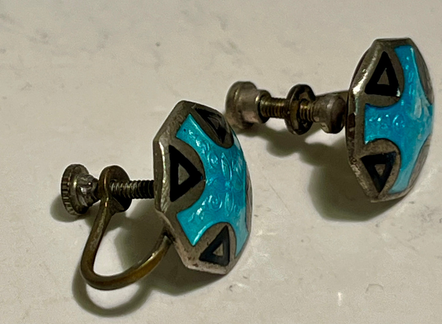 Vintage Enameled Earrings