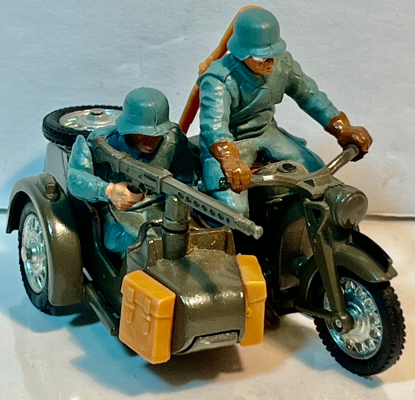 Vintage BMW German Motorcycle & Sidecar Toy Set