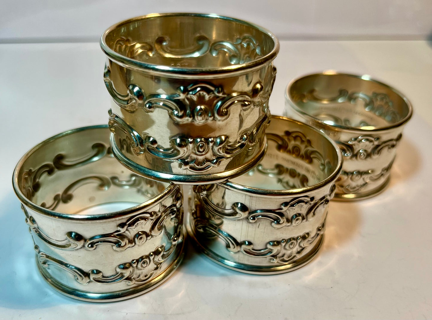 Set of Gotham Sterling Silver Napkin Rings