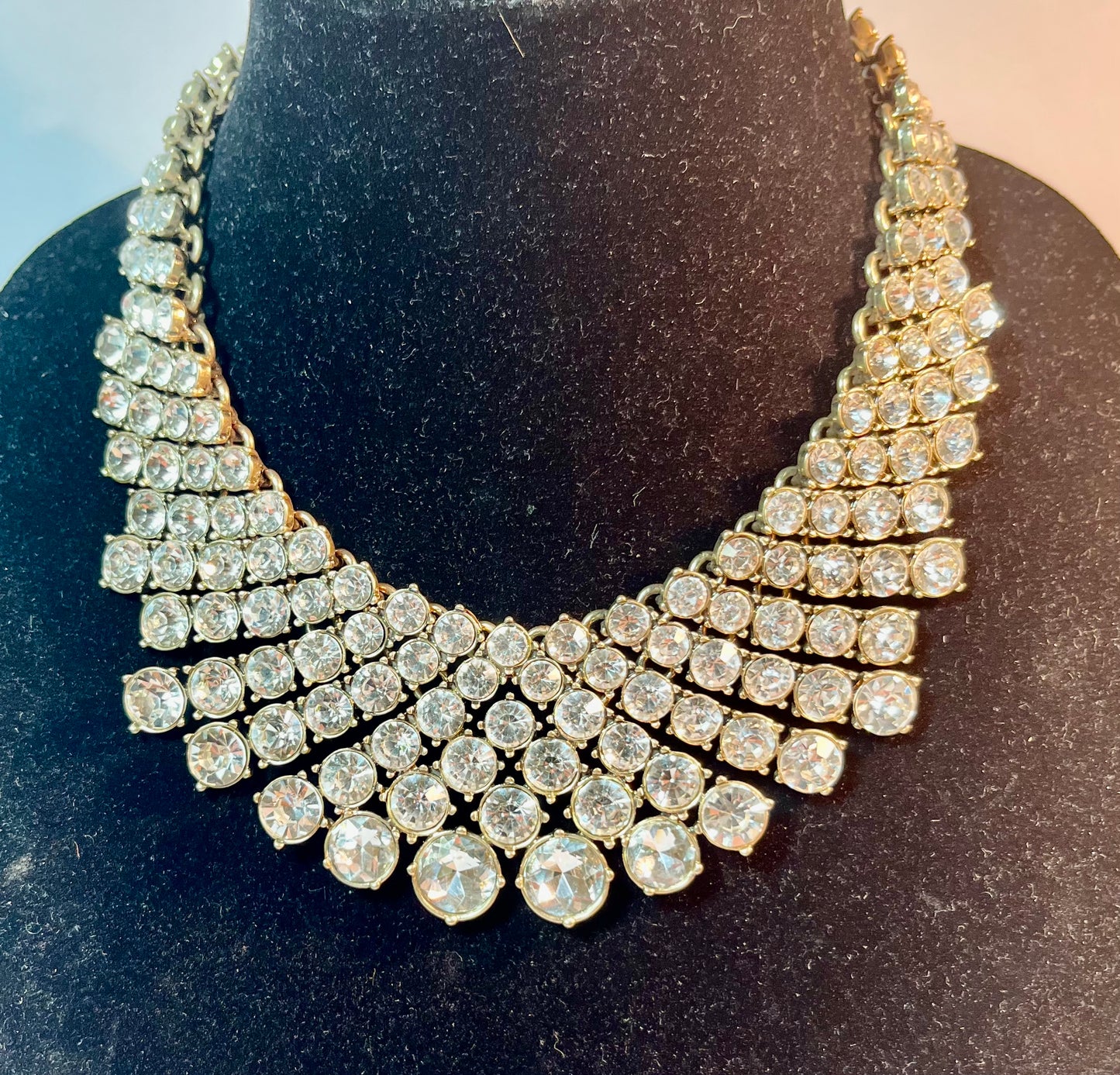 Two Tagged Rhinestone Necklaces