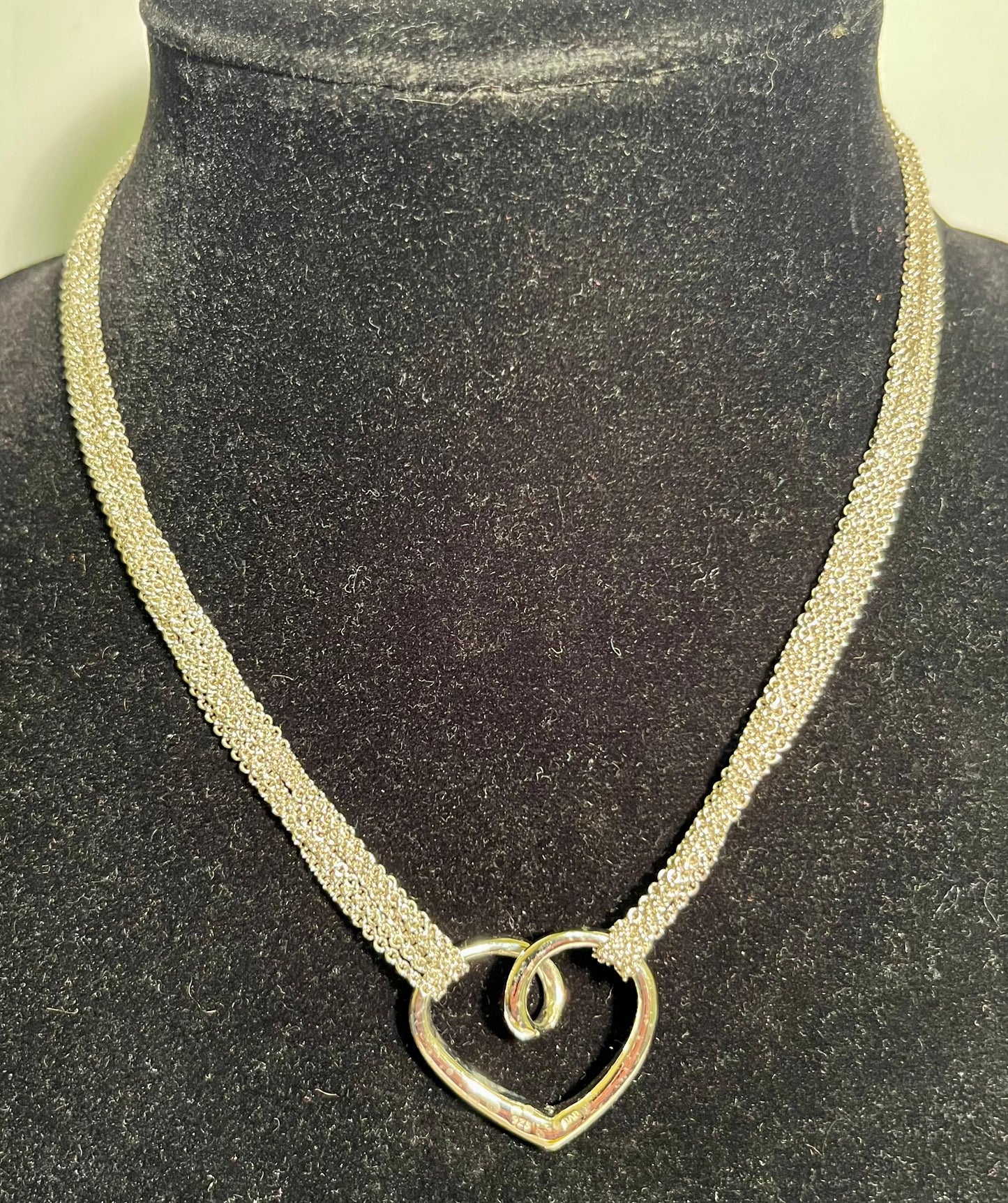 Ballou Sterling Silver Heart Necklace