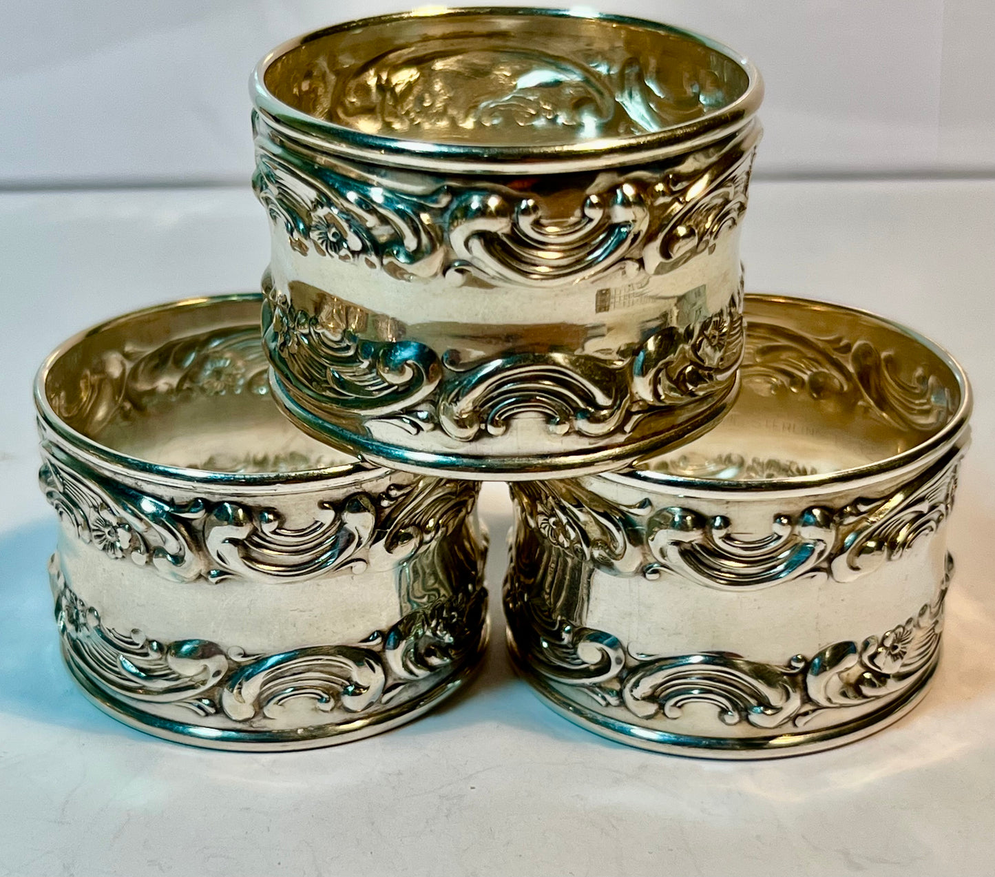 Set of Gotham Sterling Silver Napkin Rings