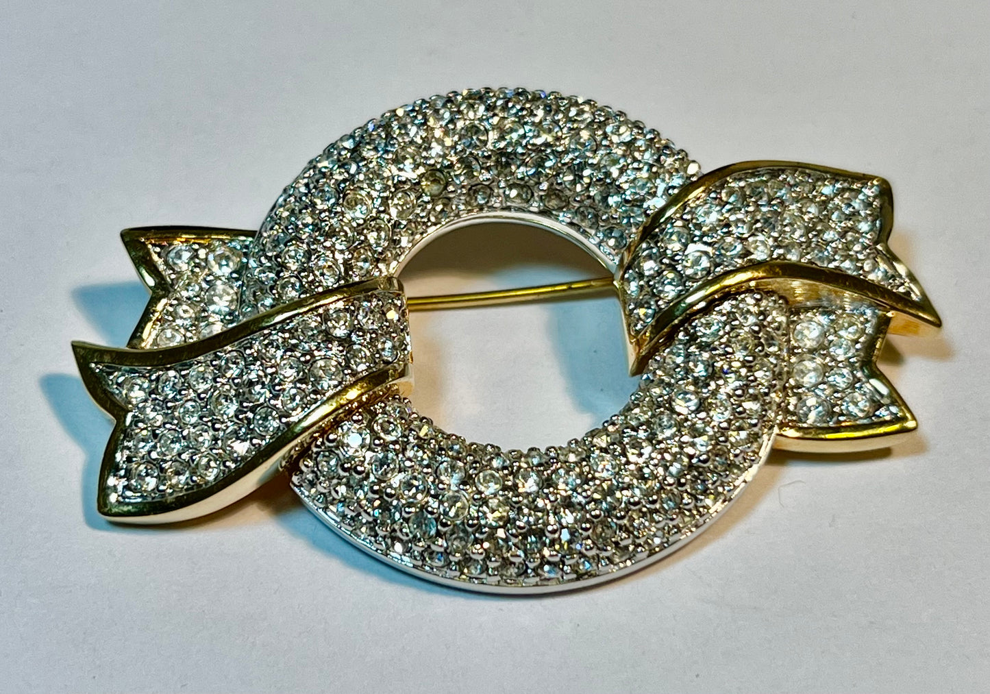 Swarovski Crystal Wreath Brooch