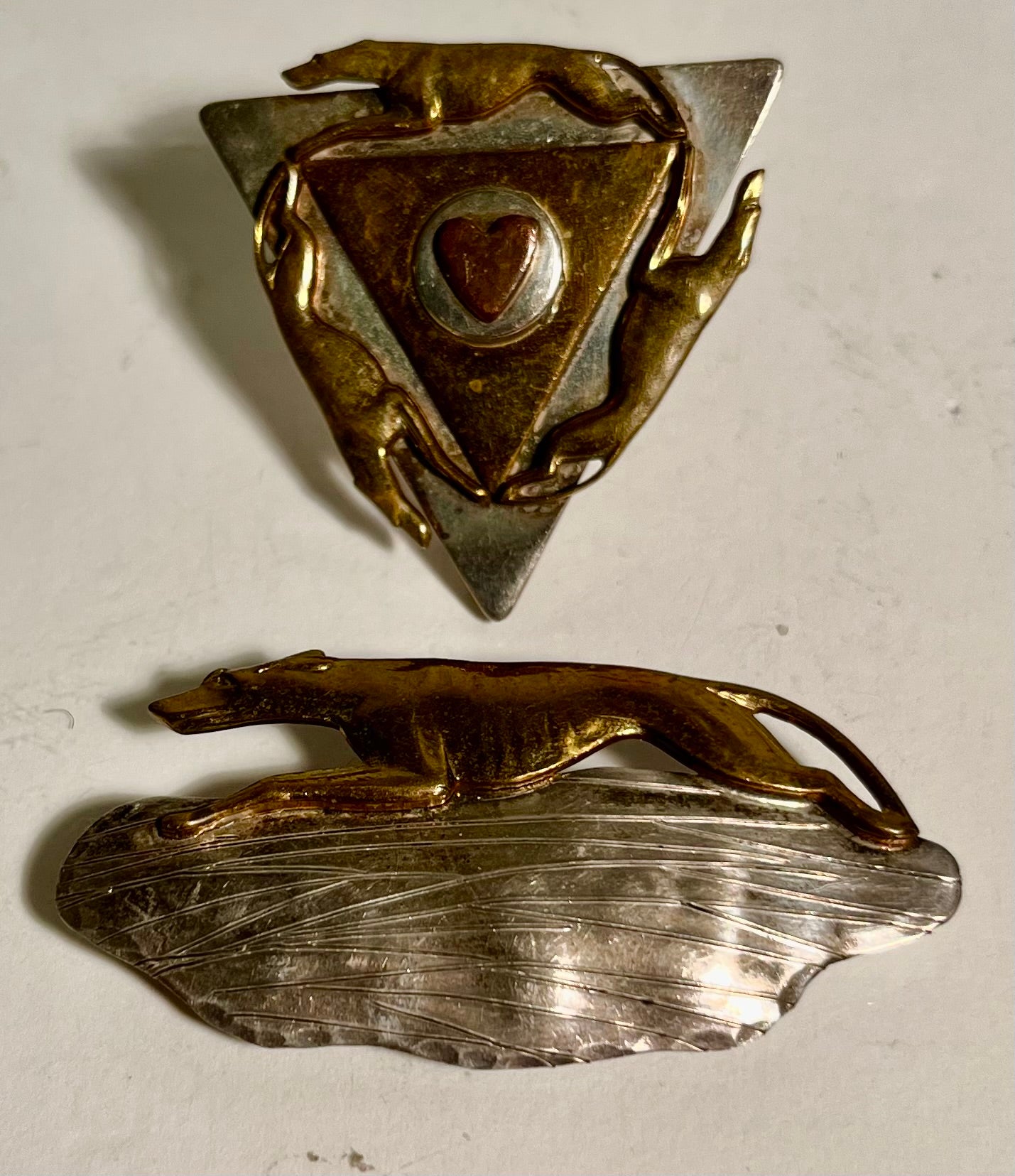 Two Greyhound Pins