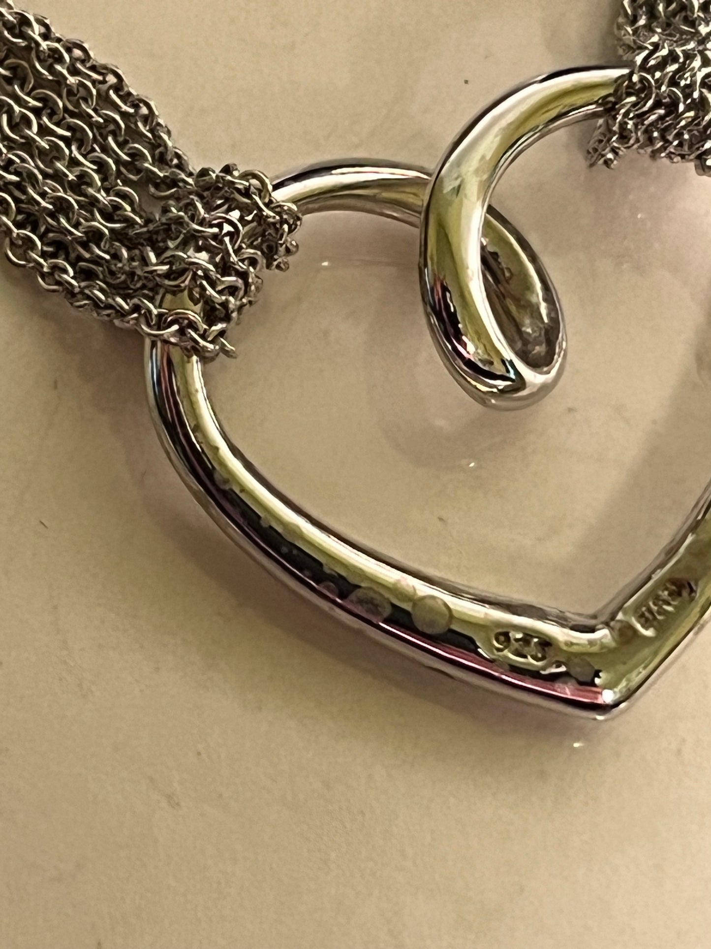 Ballou Sterling Silver Heart Necklace