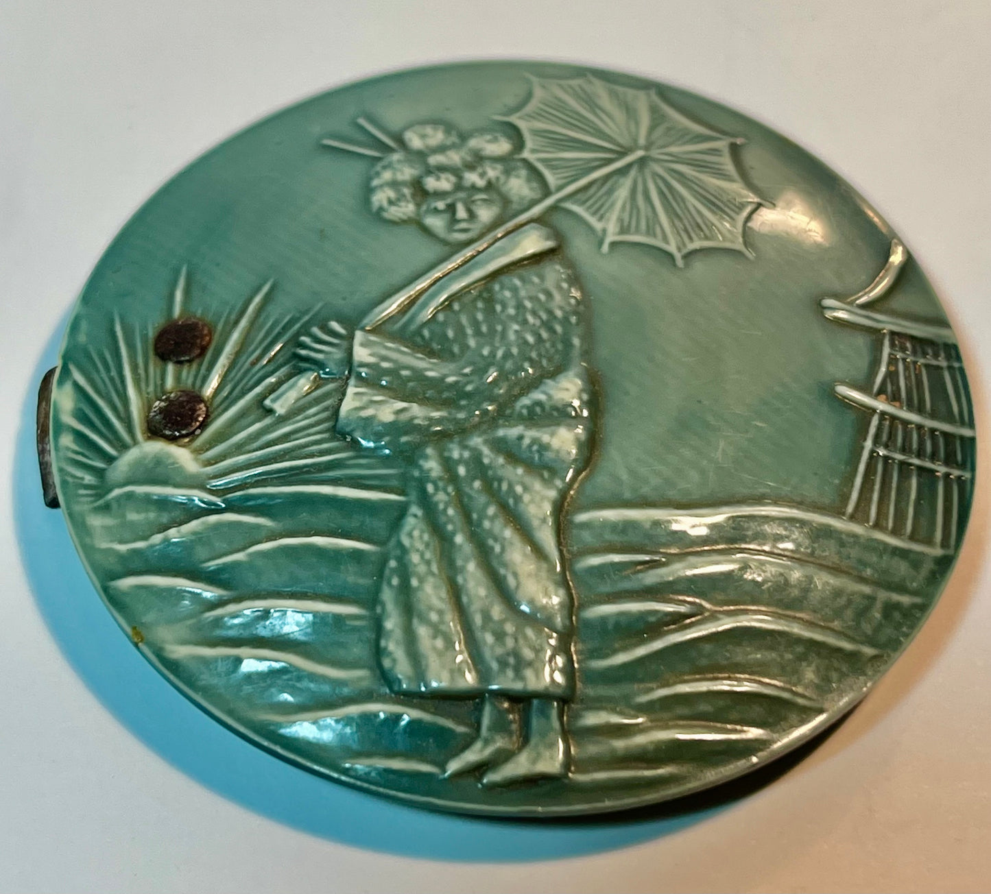 Vintage Asian Celluloid Belt Buckle