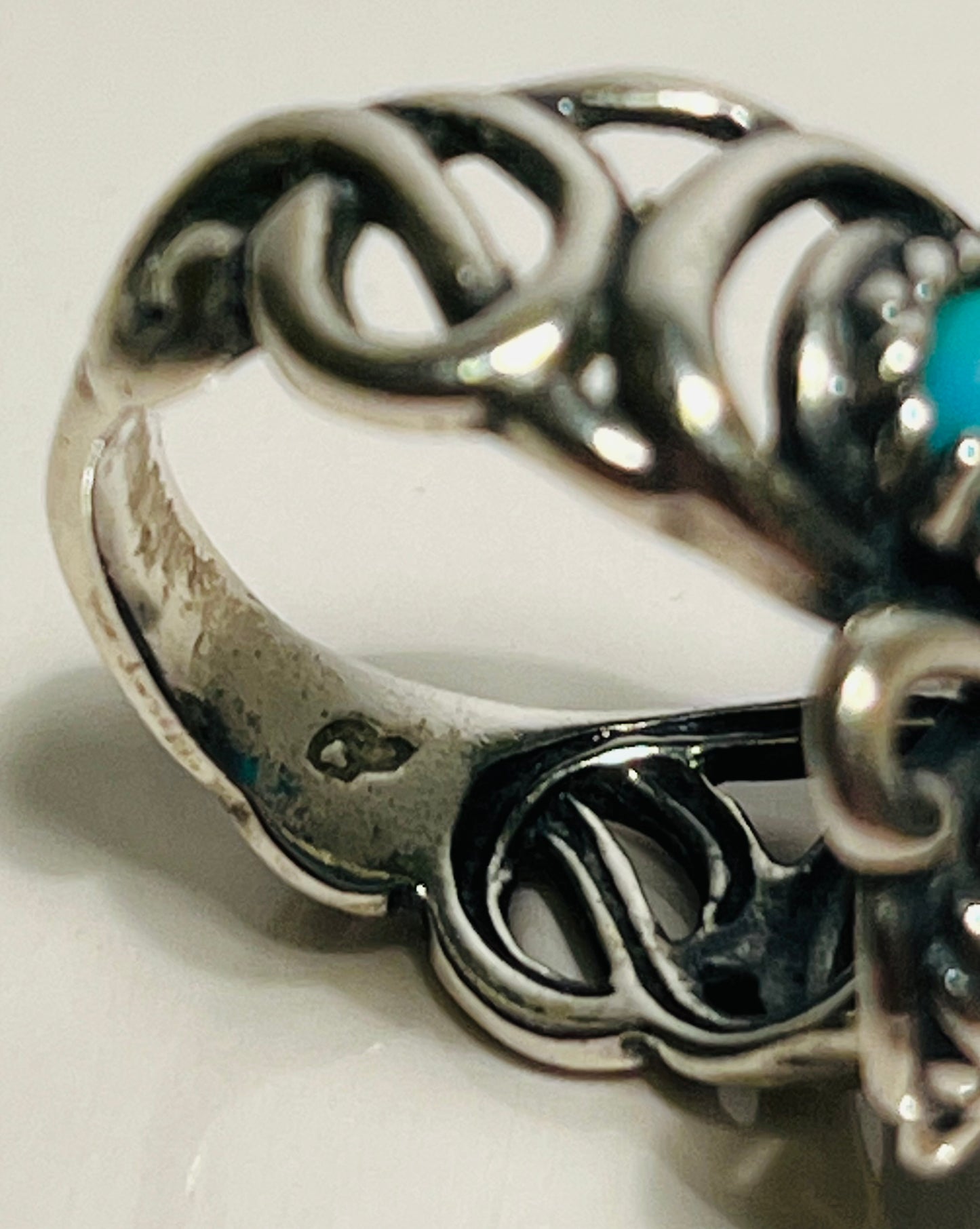 Carolyn Pollack Sterling Silver and Turquoise Ring Size 7
