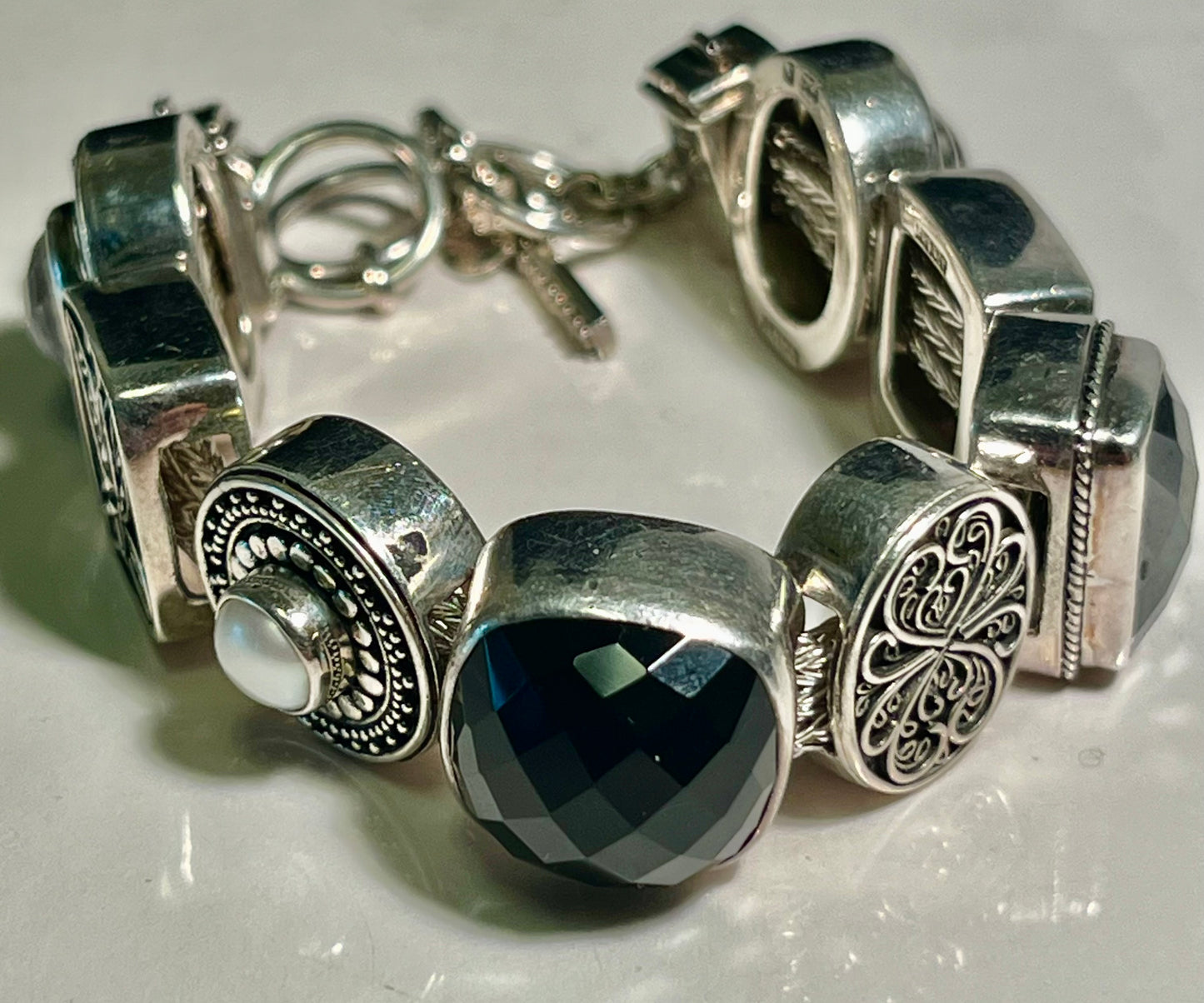Lori Bonn Sterling Silver Slide Charm Bracelet