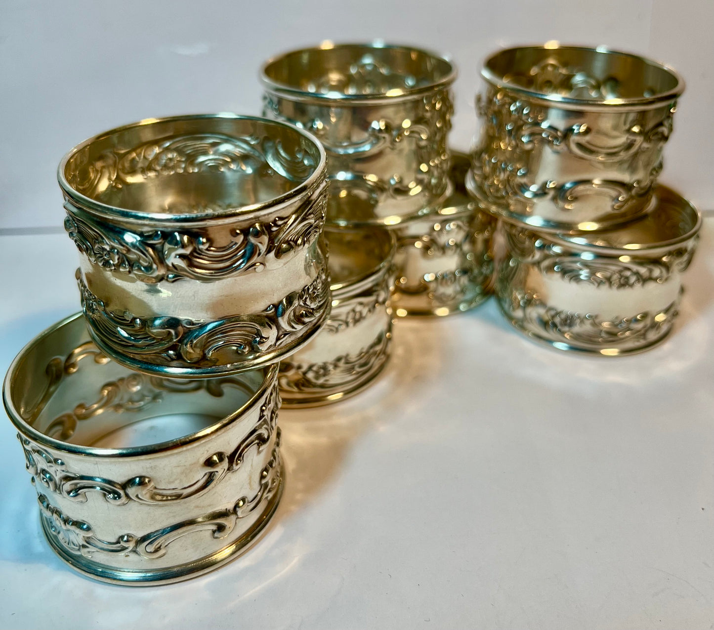 Set of Gotham Sterling Silver Napkin Rings