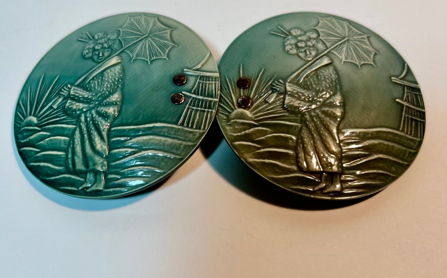 Vintage Asian Celluloid Belt Buckle
