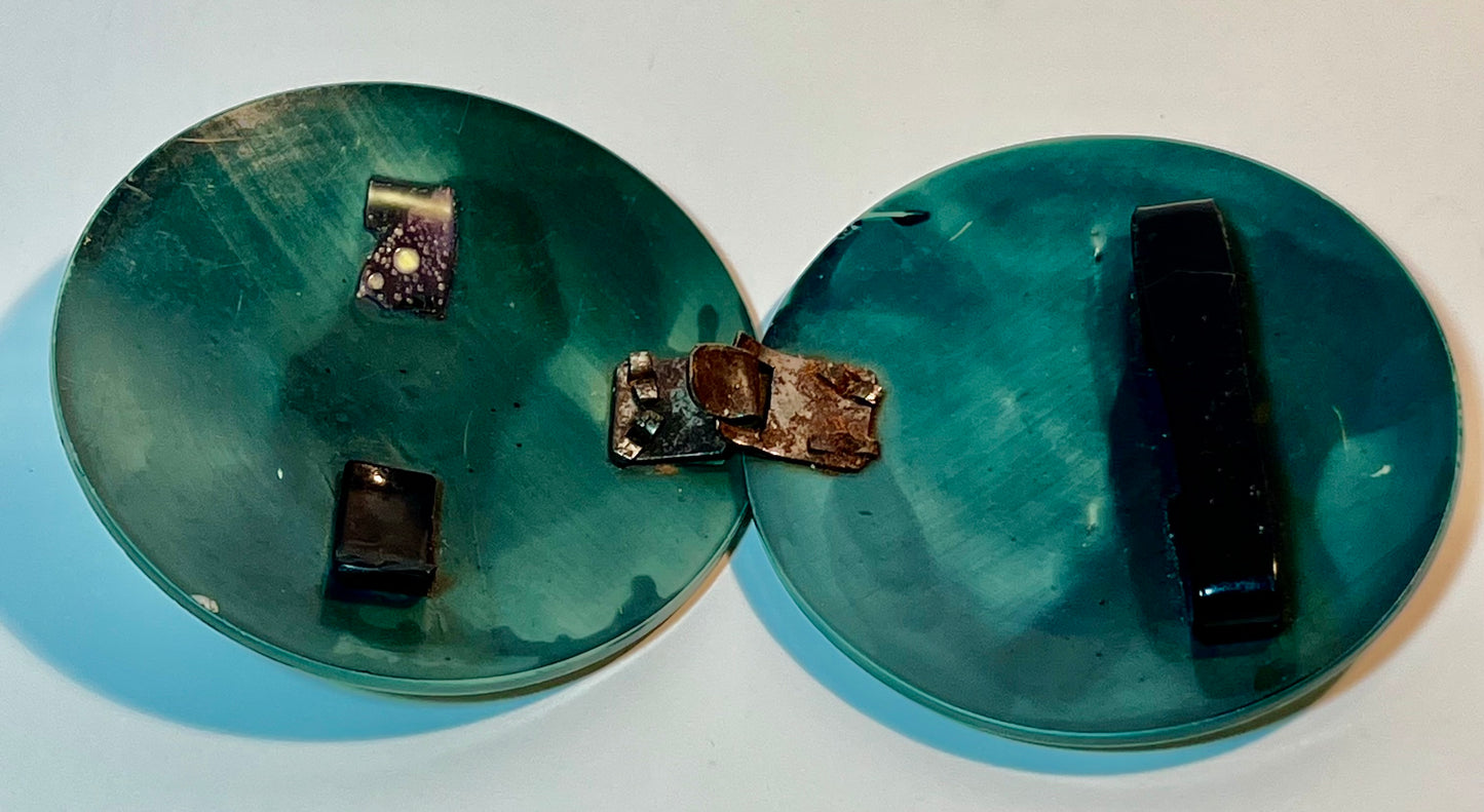 Vintage Asian Celluloid Belt Buckle