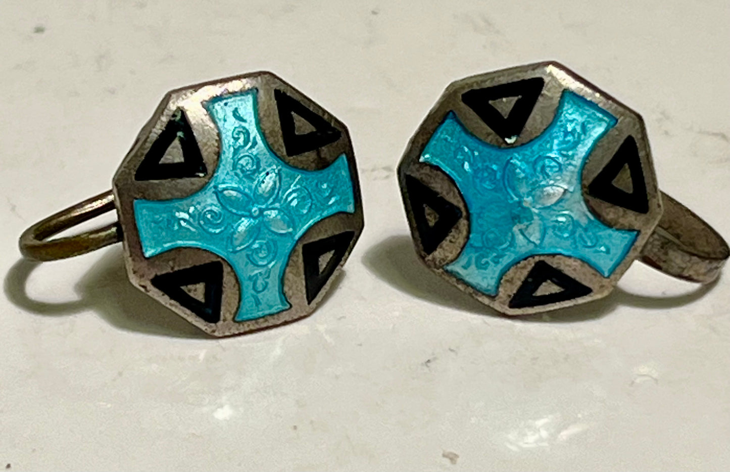 Vintage Enameled Earrings