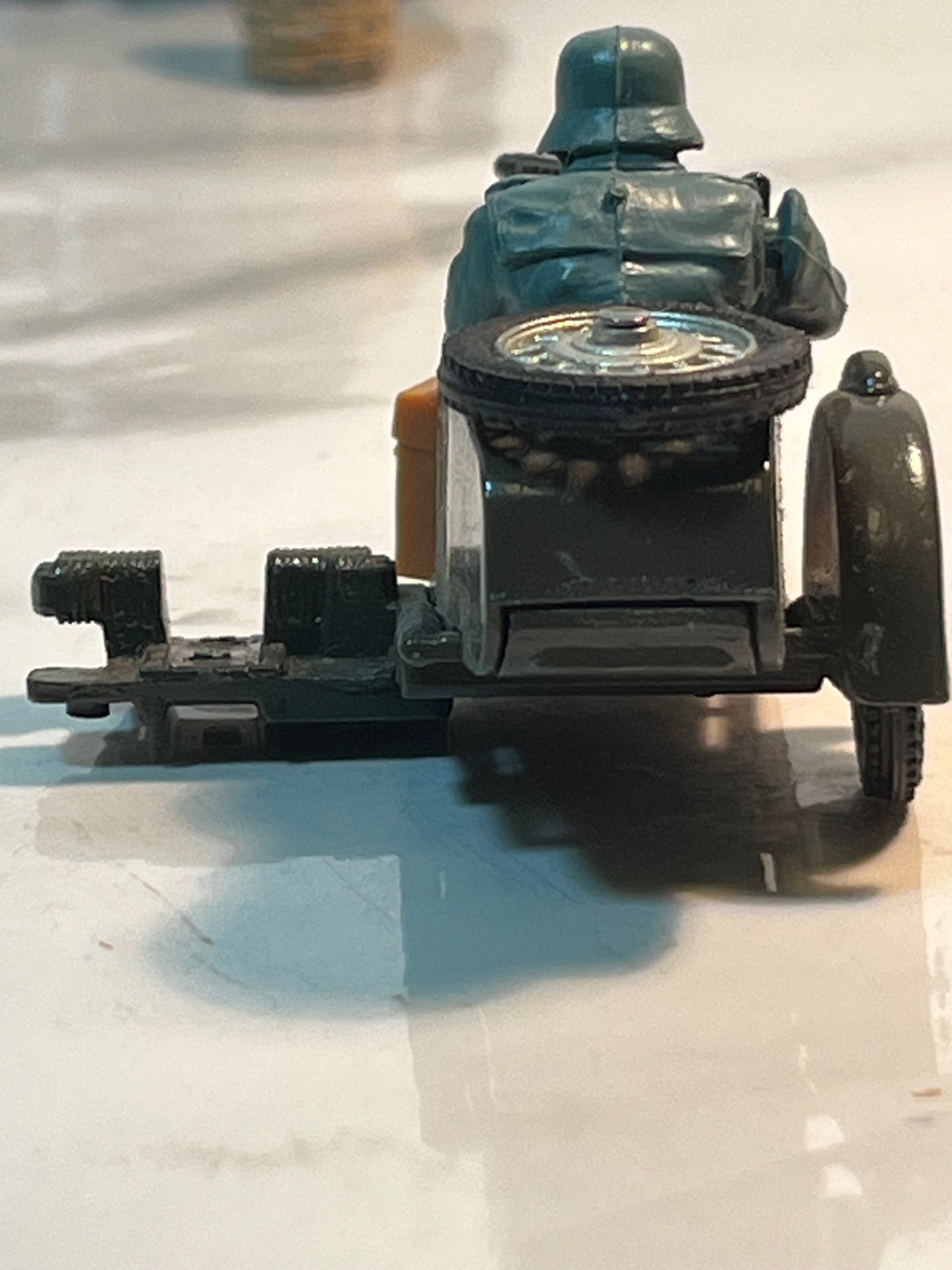 Vintage BMW German Motorcycle & Sidecar Toy Set