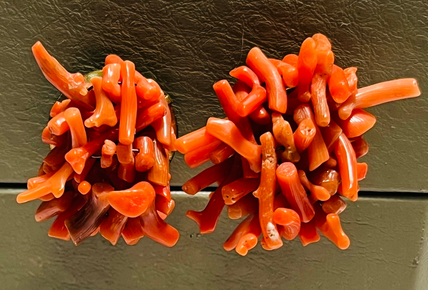Vintage Pair of Coral Earrings