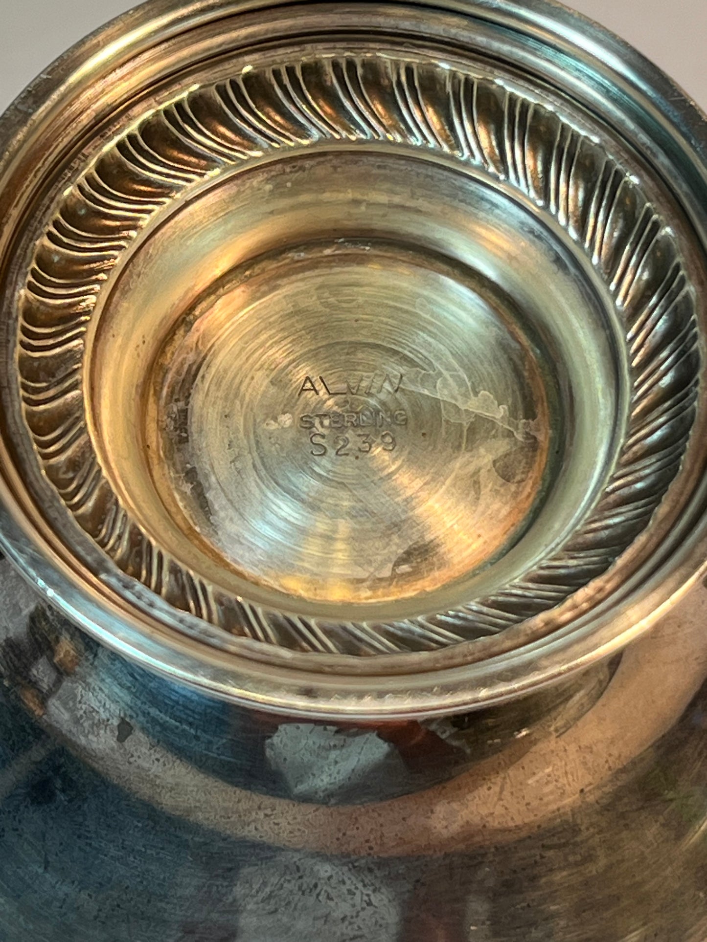 Alvin Sterling Silver Creamer & Sugar Bowl