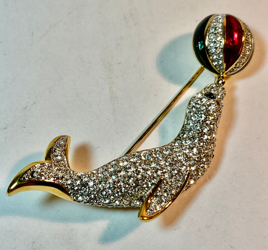 Swarovski Seal Brooch