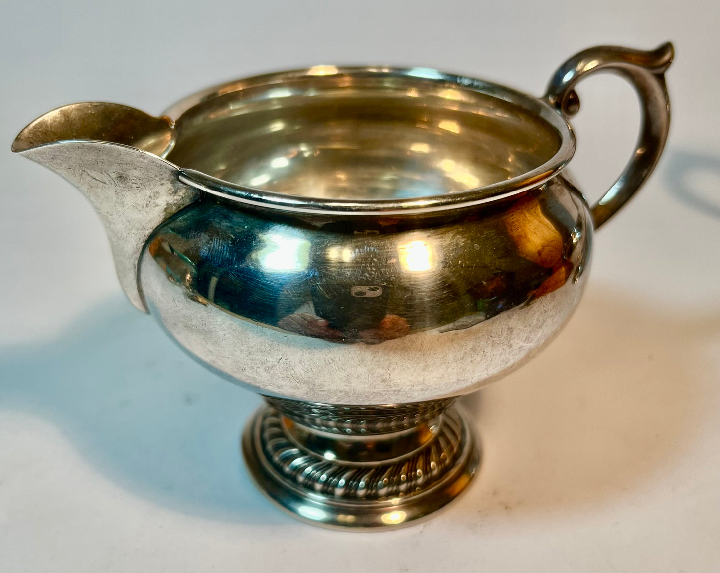 Alvin Sterling Silver Creamer & Sugar Bowl