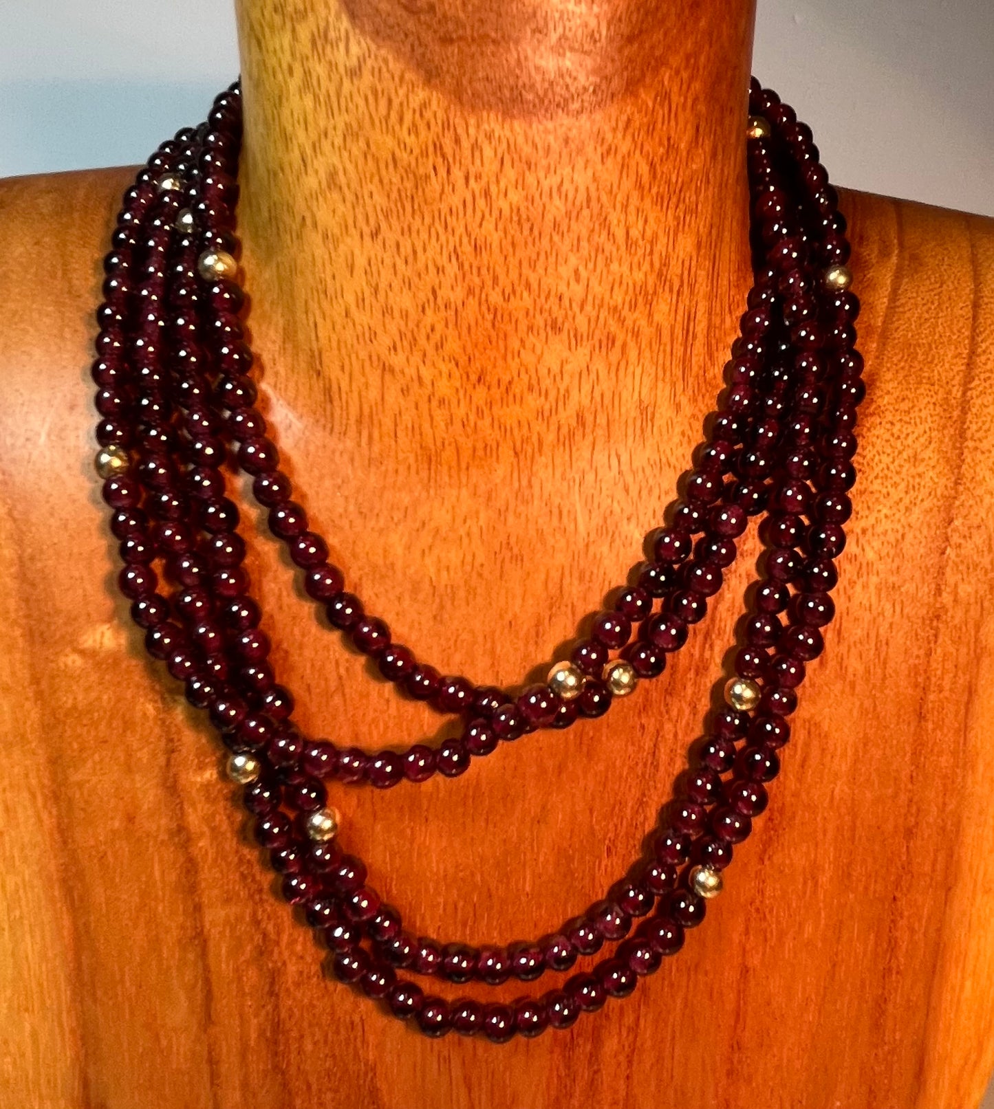 14K Gold & Bead Necklaces (3)