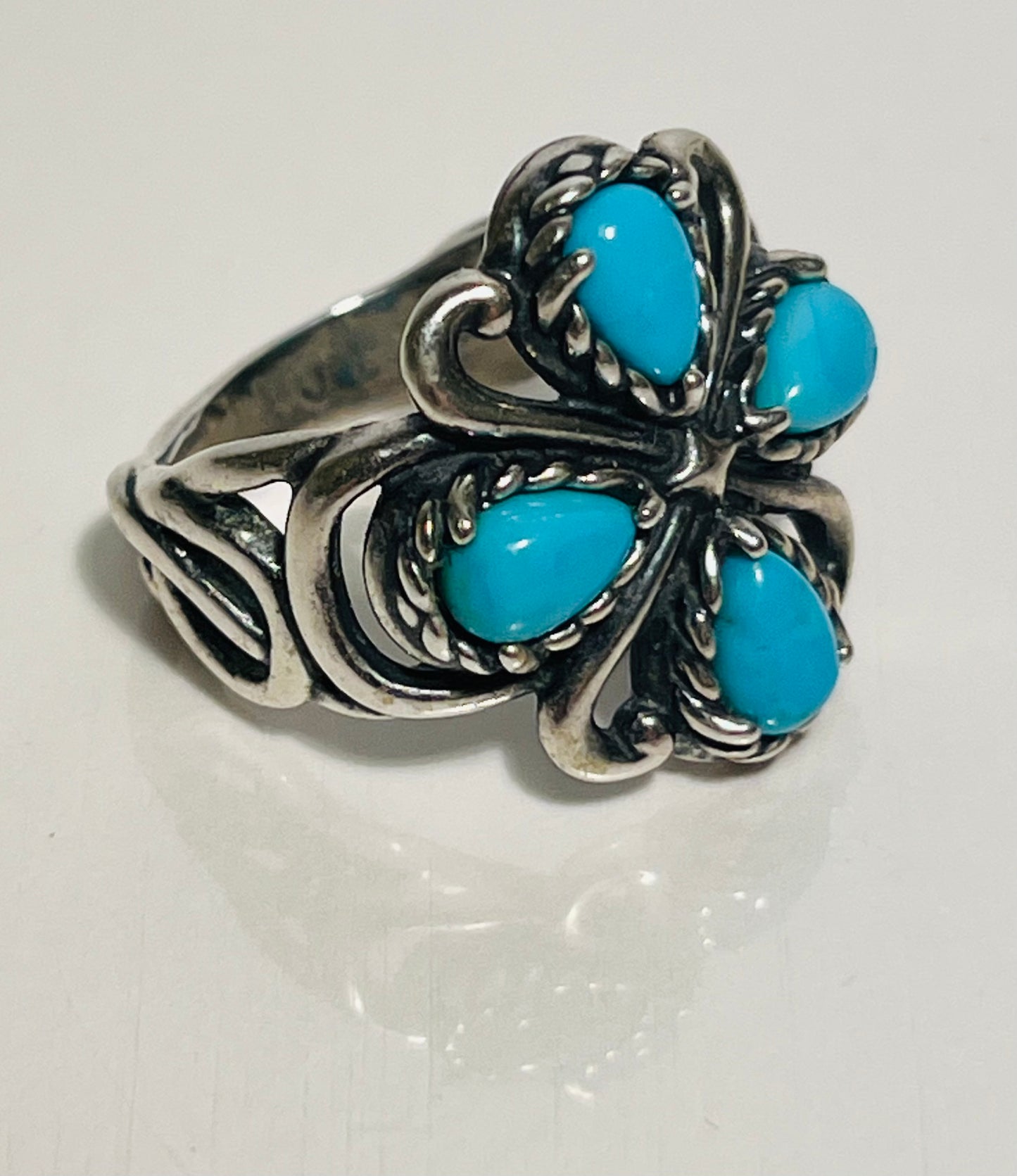 Carolyn Pollack Sterling Silver and Turquoise Ring Size 7