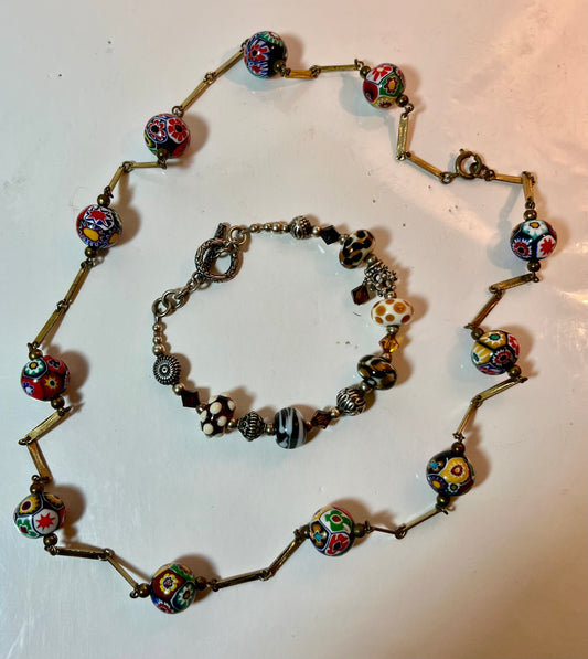 Beaded Bracelet and Necklace