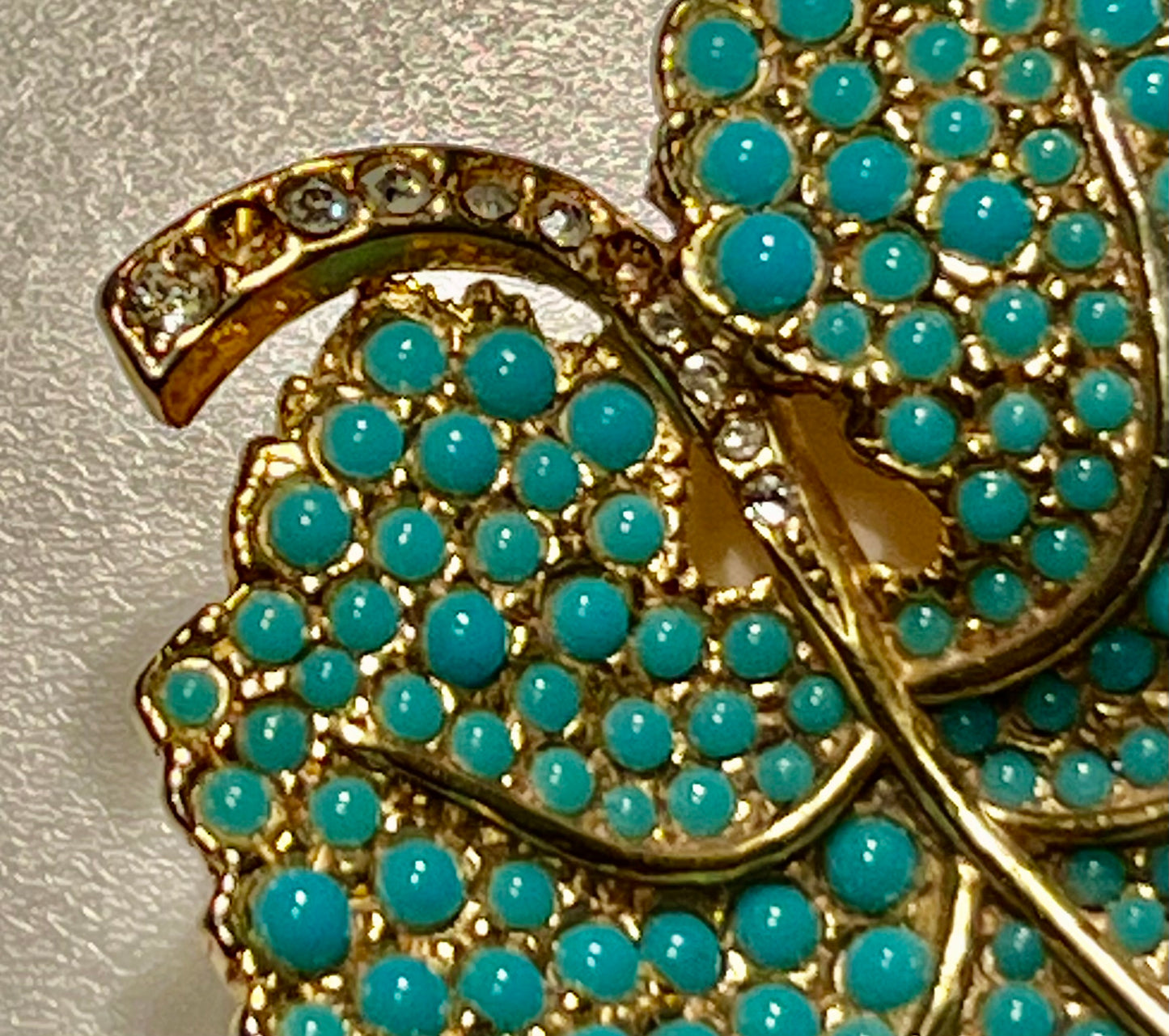 Vintage CINER Brooch with Turquoise