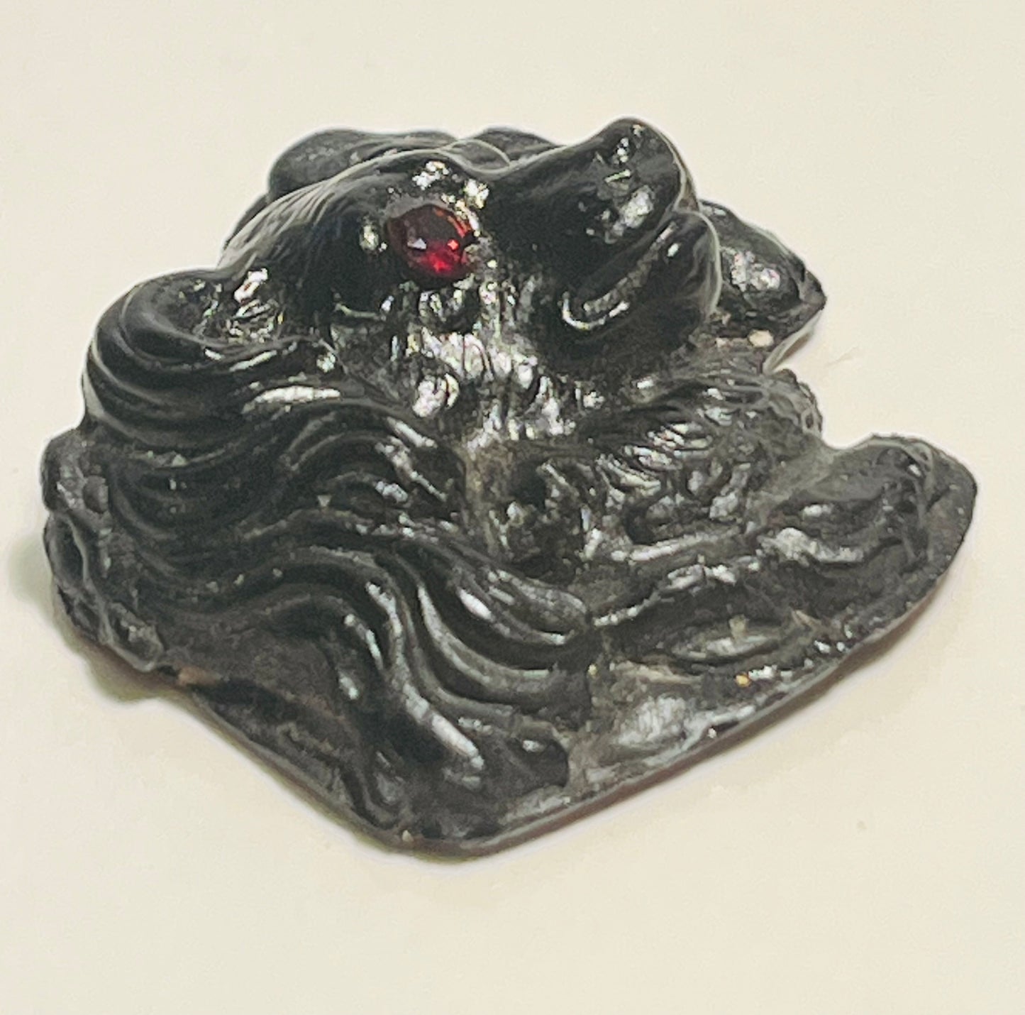 Antique Glass Dog Head