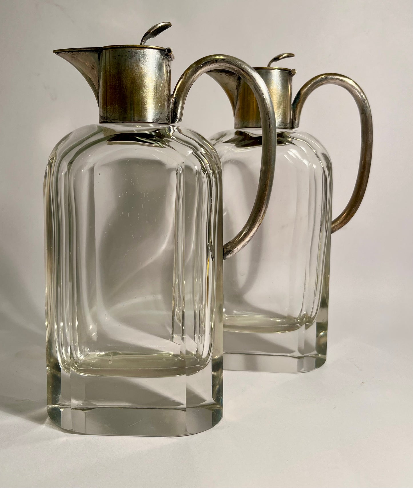 Pair of Art Deco Crystal Carafes