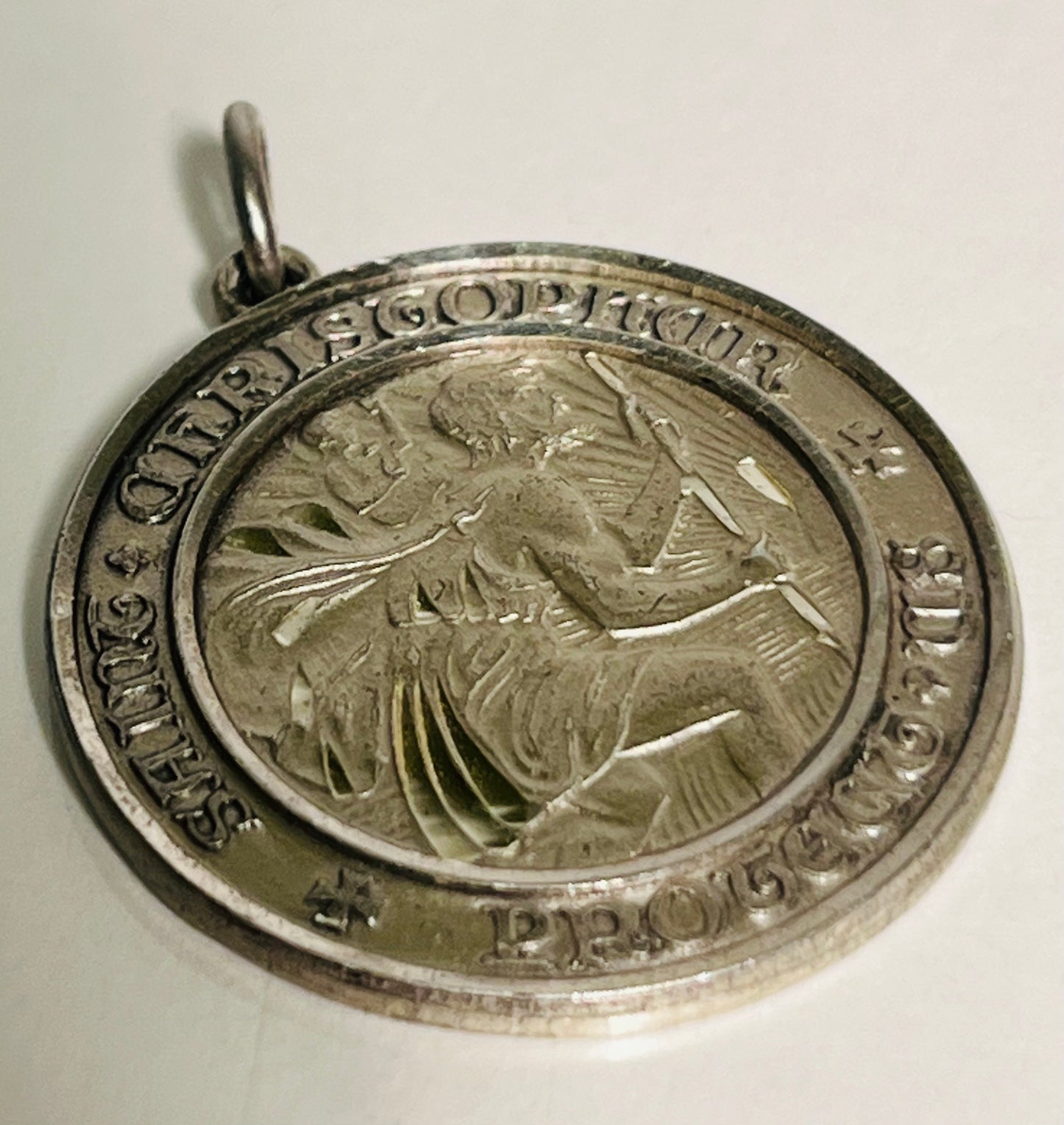 Vintage Sterling Silver St. Christopher Charm/Pendant