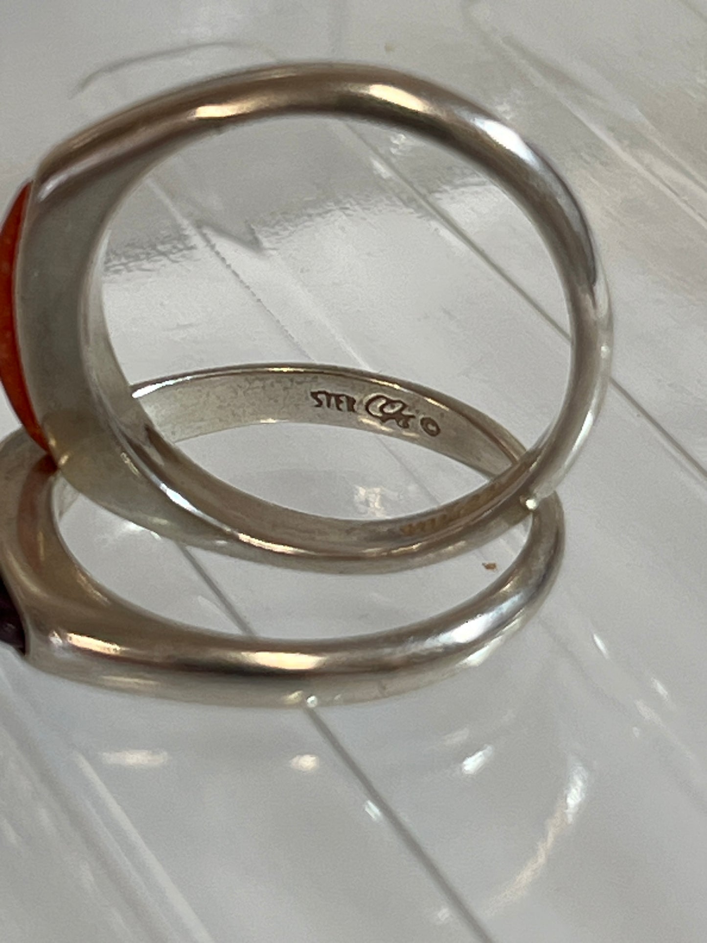 Four Sterling Silver Rings