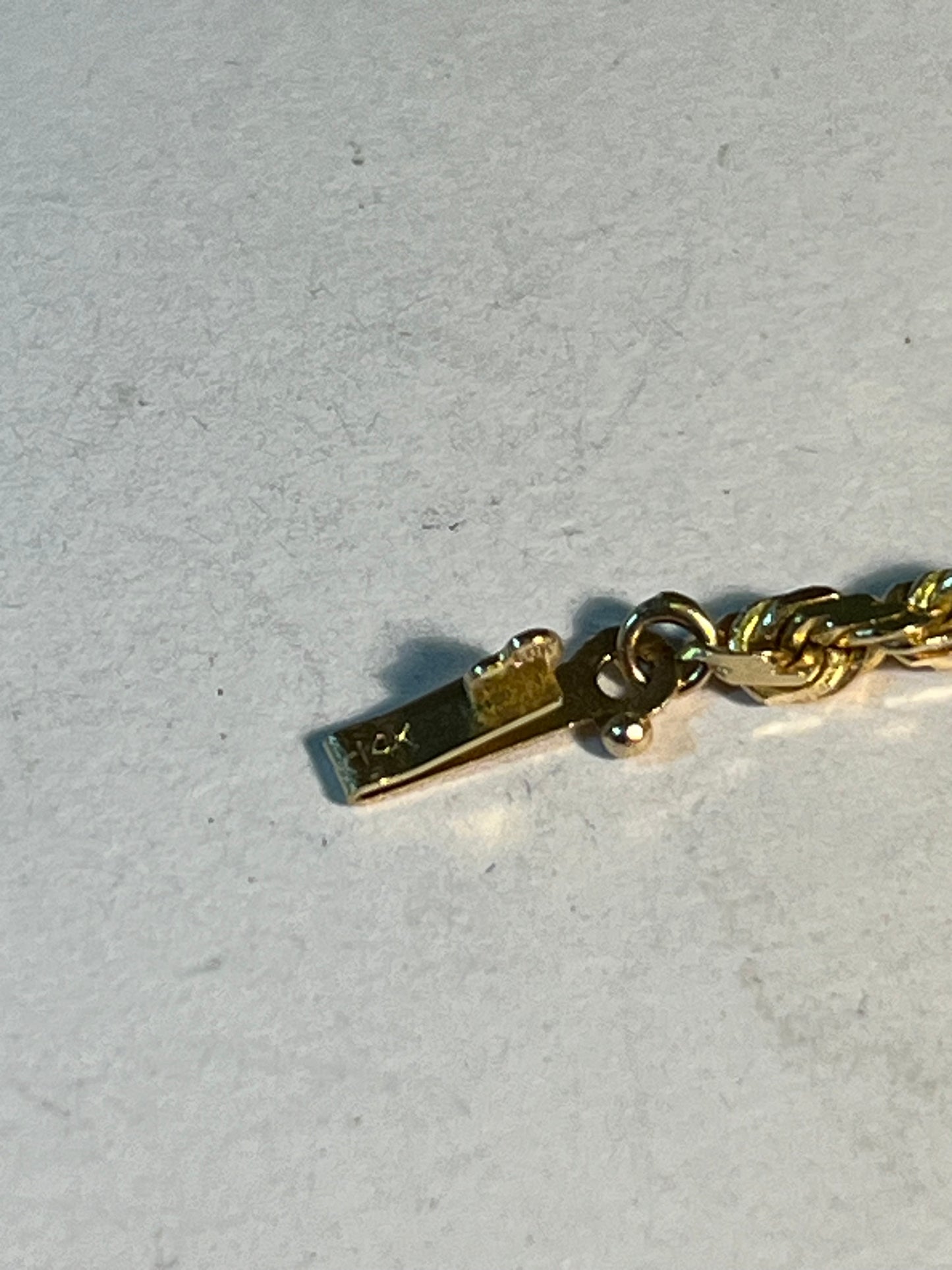 14K Gold Twisted Rope Chain Necklace