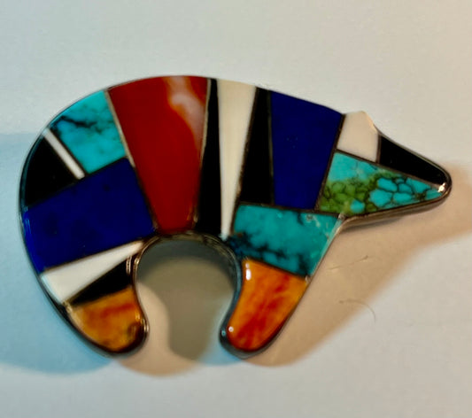 Calvin Begay Sterling Silver Brooch/Pendant