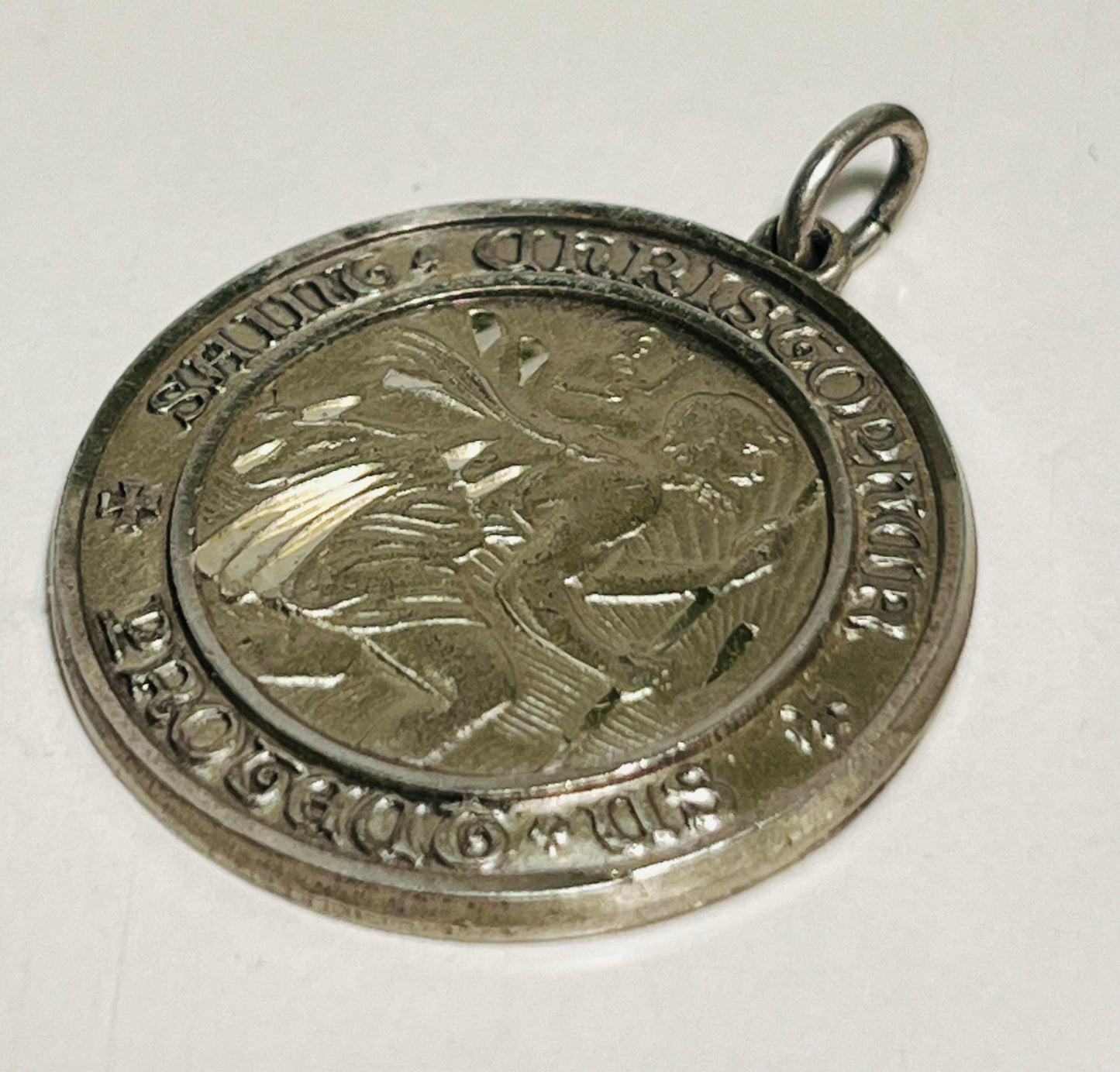 Vintage Sterling Silver St. Christopher Charm/Pendant