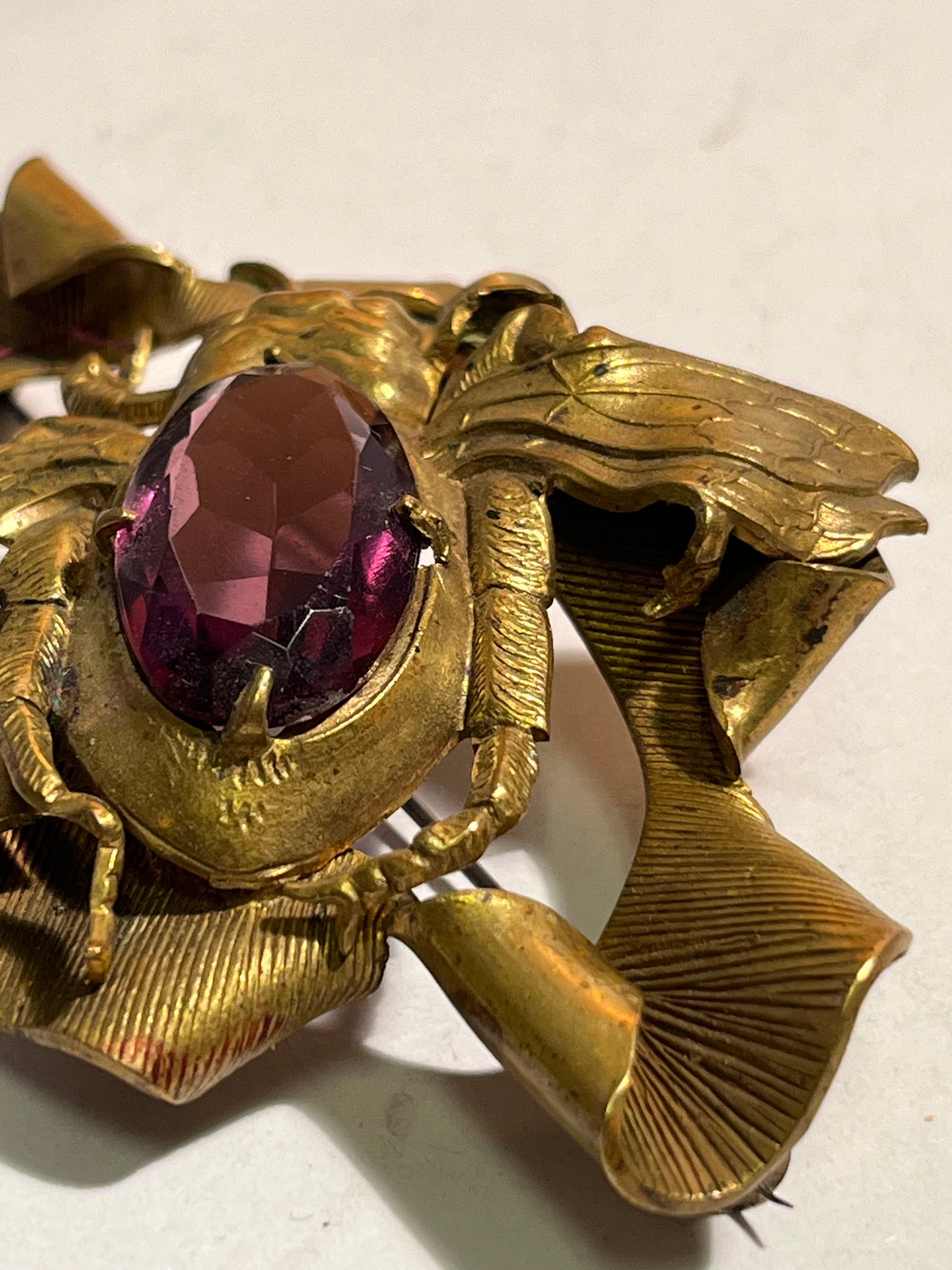 Antique Art Nouveau Beetle Sash Pin/Brooch