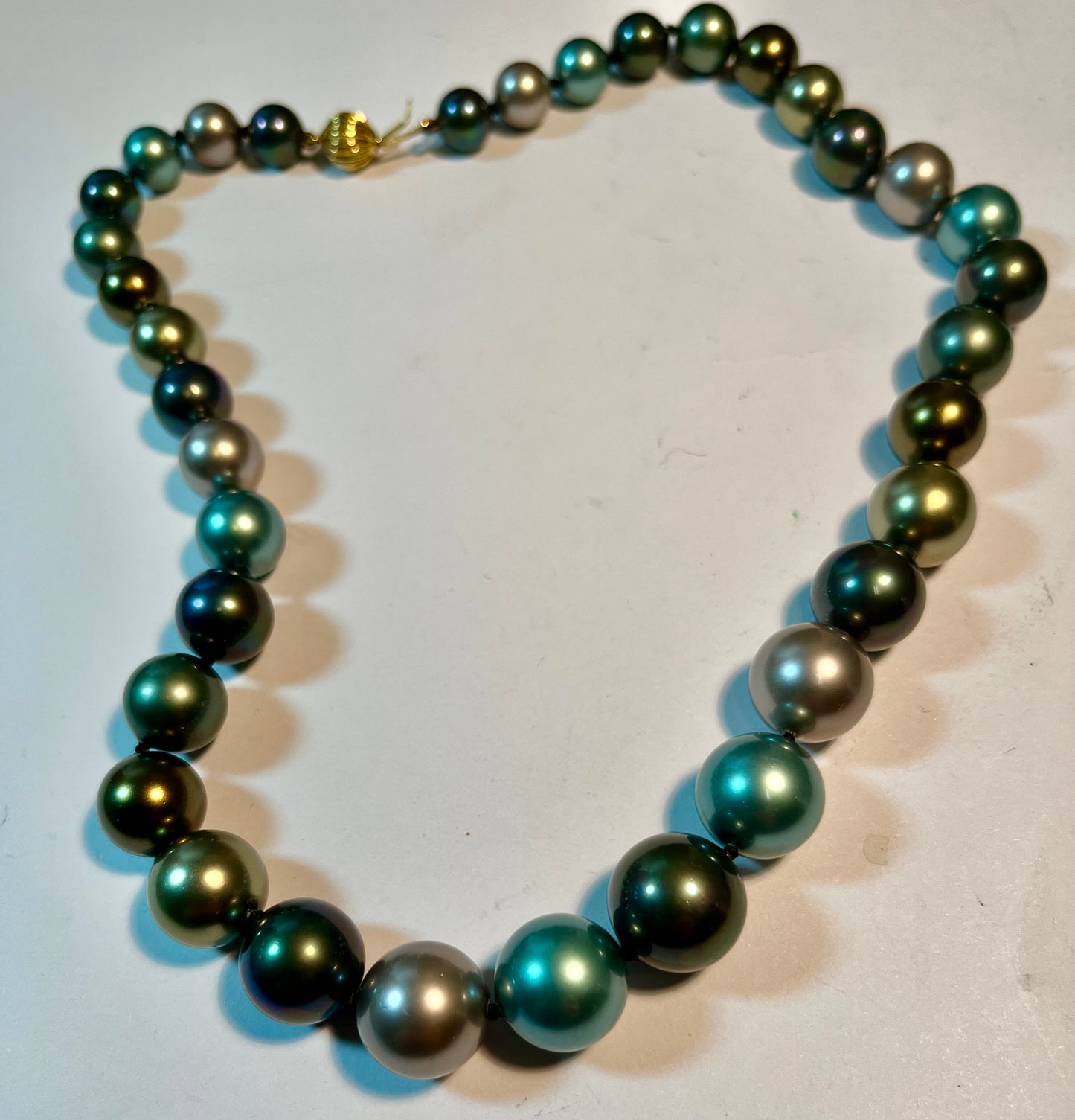 14K Gold Baroque Tahitian Pearl Necklaces(2)