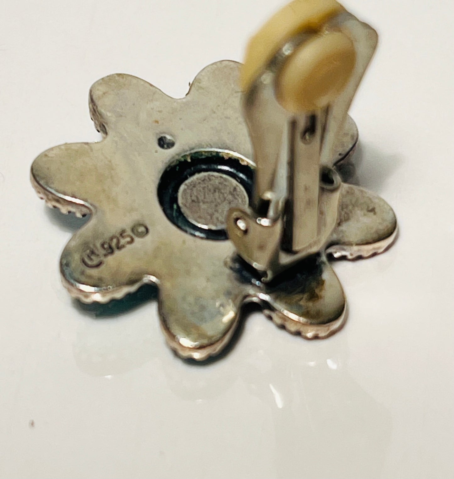 American West Sterling Silver & Turquoise Clip Earrings by Carolyn Pollack