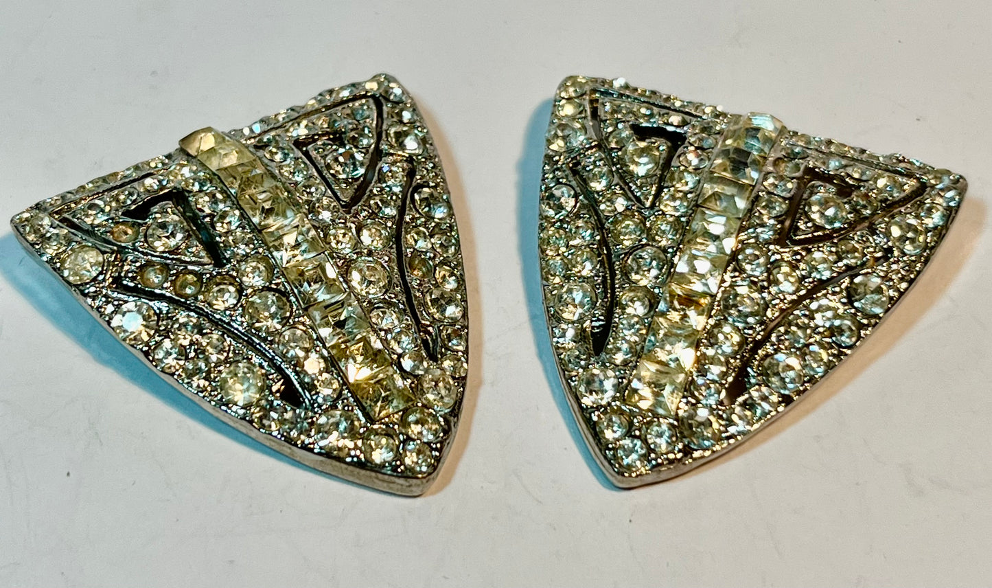 Vintage Rhinestone Shoe Clips