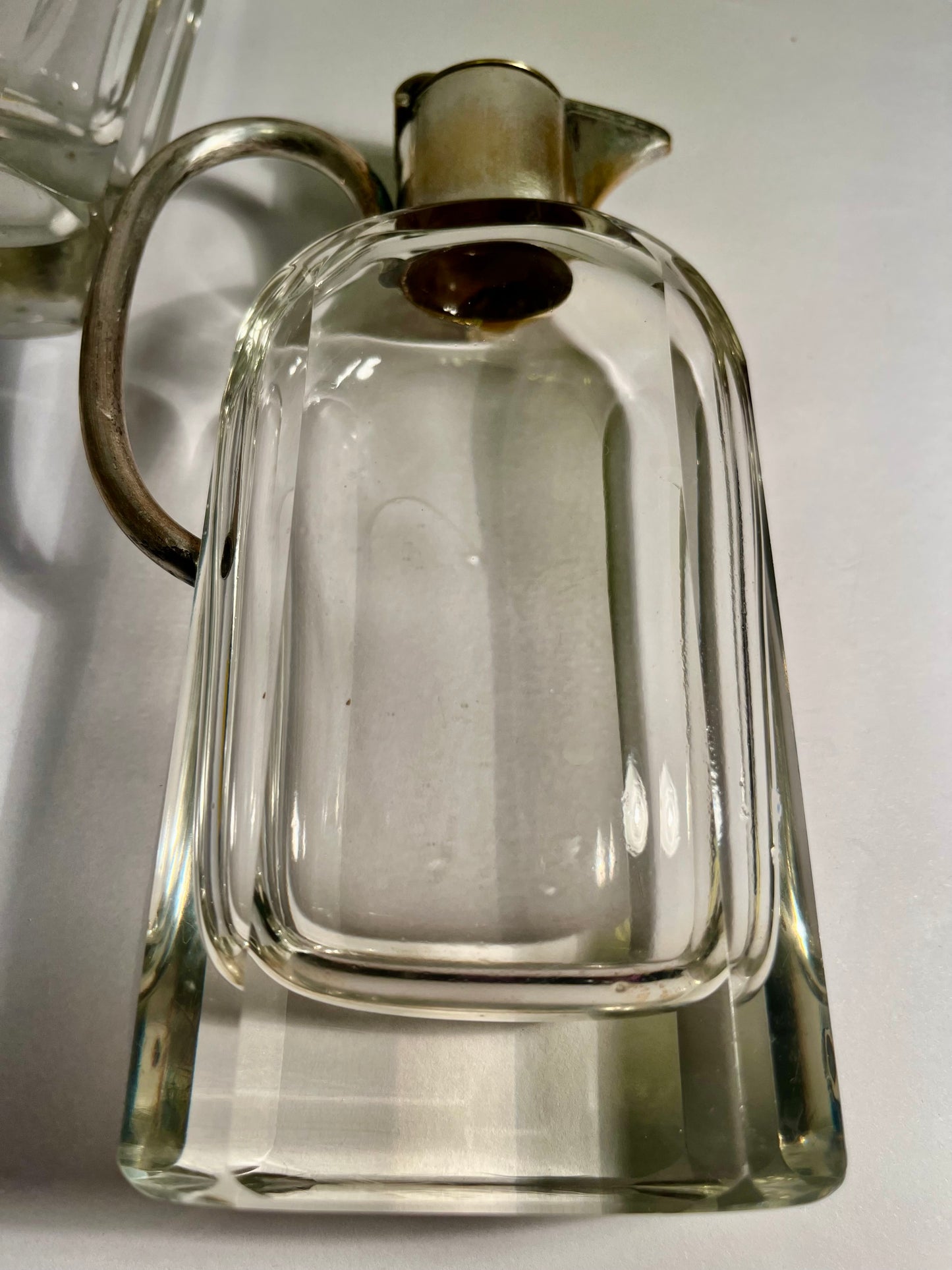 Pair of Art Deco Crystal Carafes
