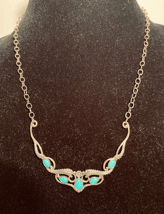 Carolyn Pollack American West Sterling Silver & Turquoise Necklace